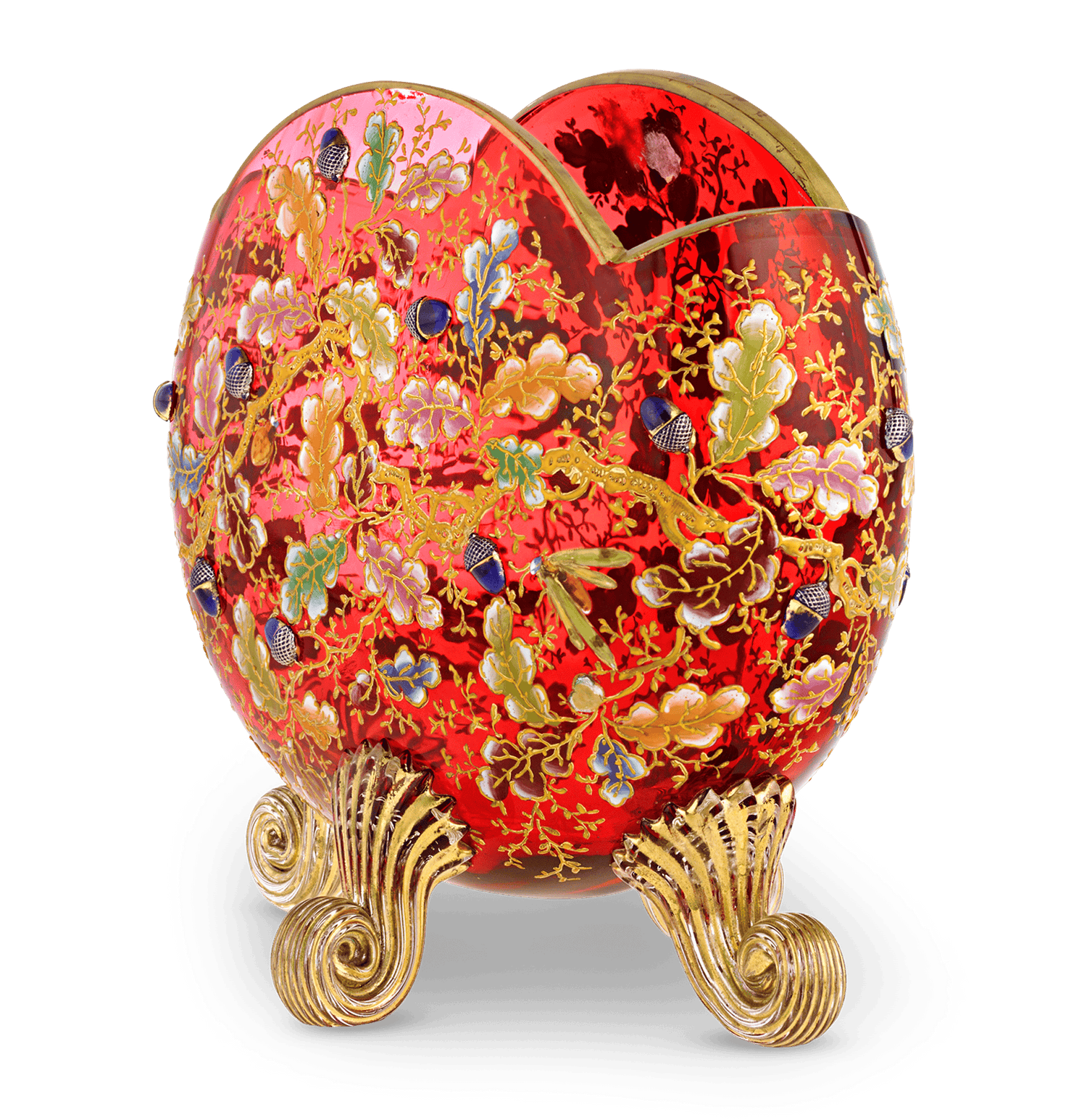 Moser Ruby Glass Pillow Vase