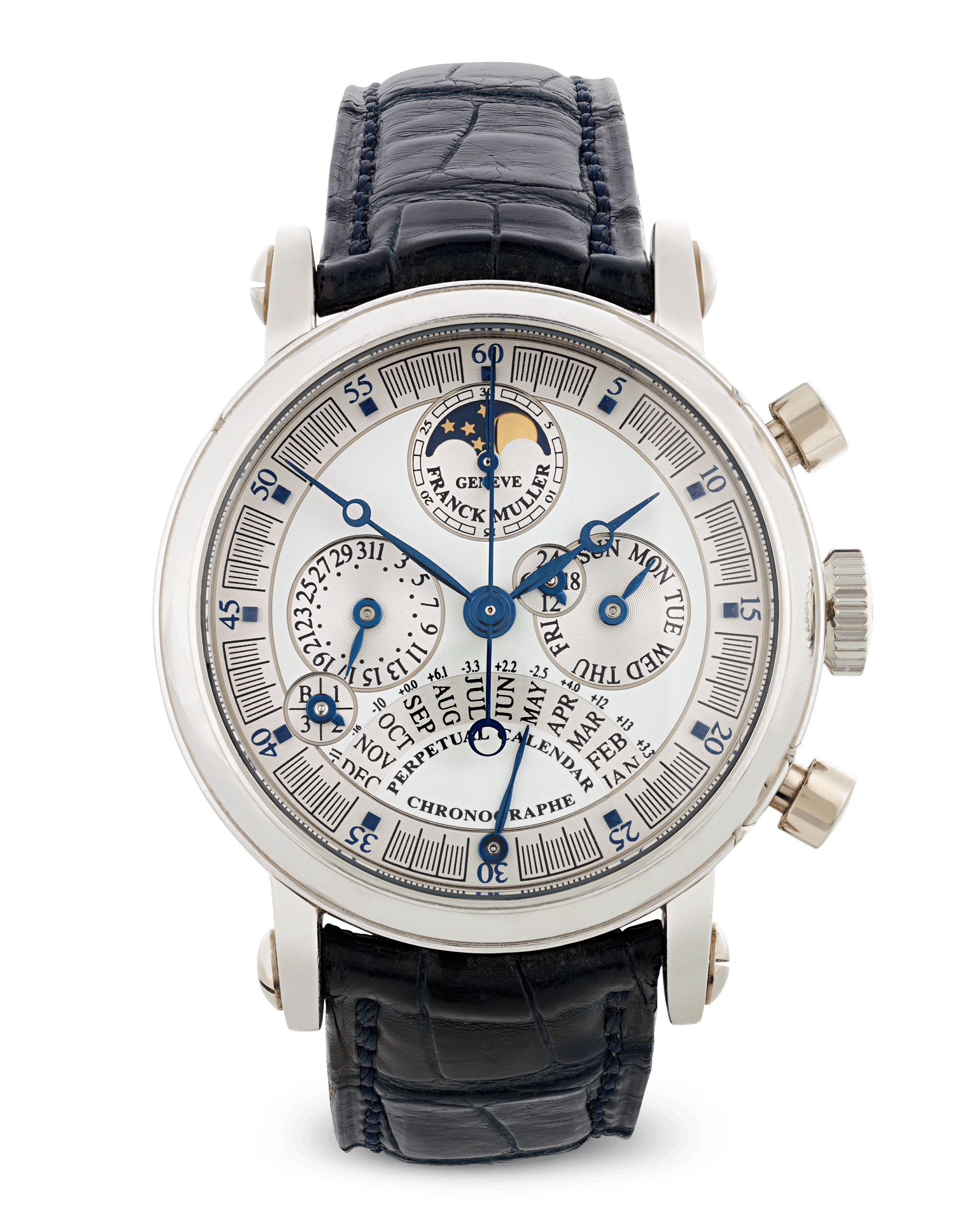 Franck Muller Double Dial Perpetual Calendar Chronograph Watch