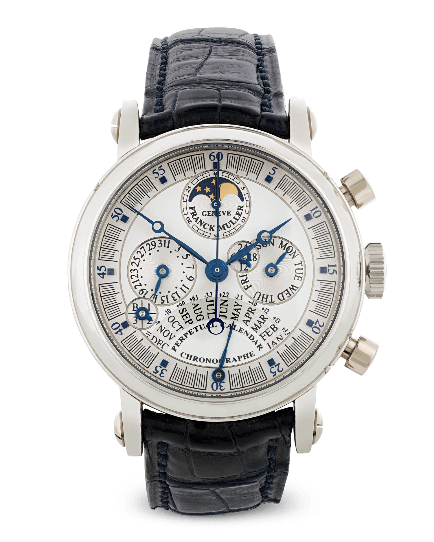 Franck Muller Double Dial Perpetual Calendar Chronograph Watch