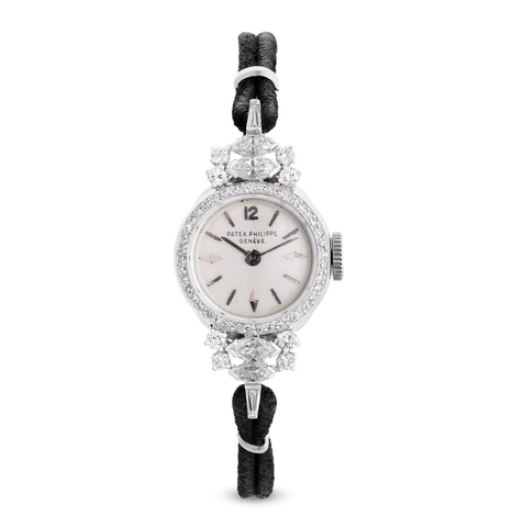 Patek Philippe Platinum and Diamond Wristwatch