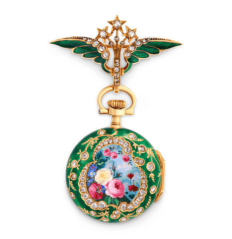 Patek Philippe Enamel Brooch Watch