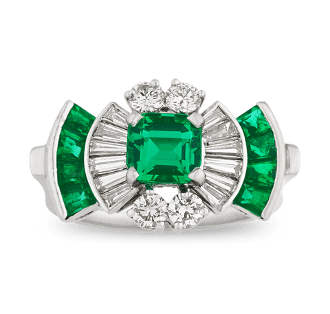Tiffany & Co. Untreated Colombian Emerald Ring, 1.25 carats