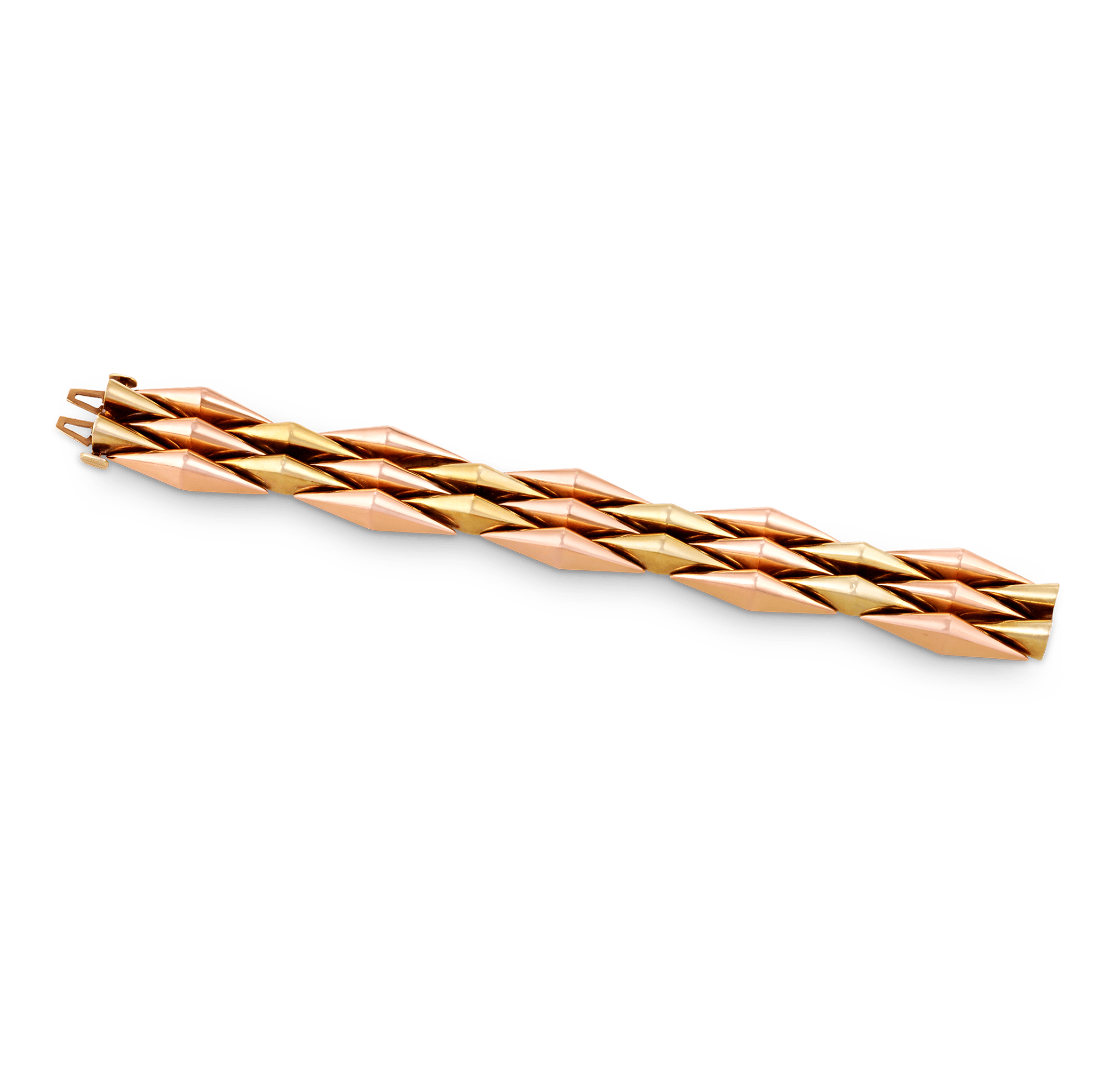 Retro 14K Yellow and Rose Gold Bracelet