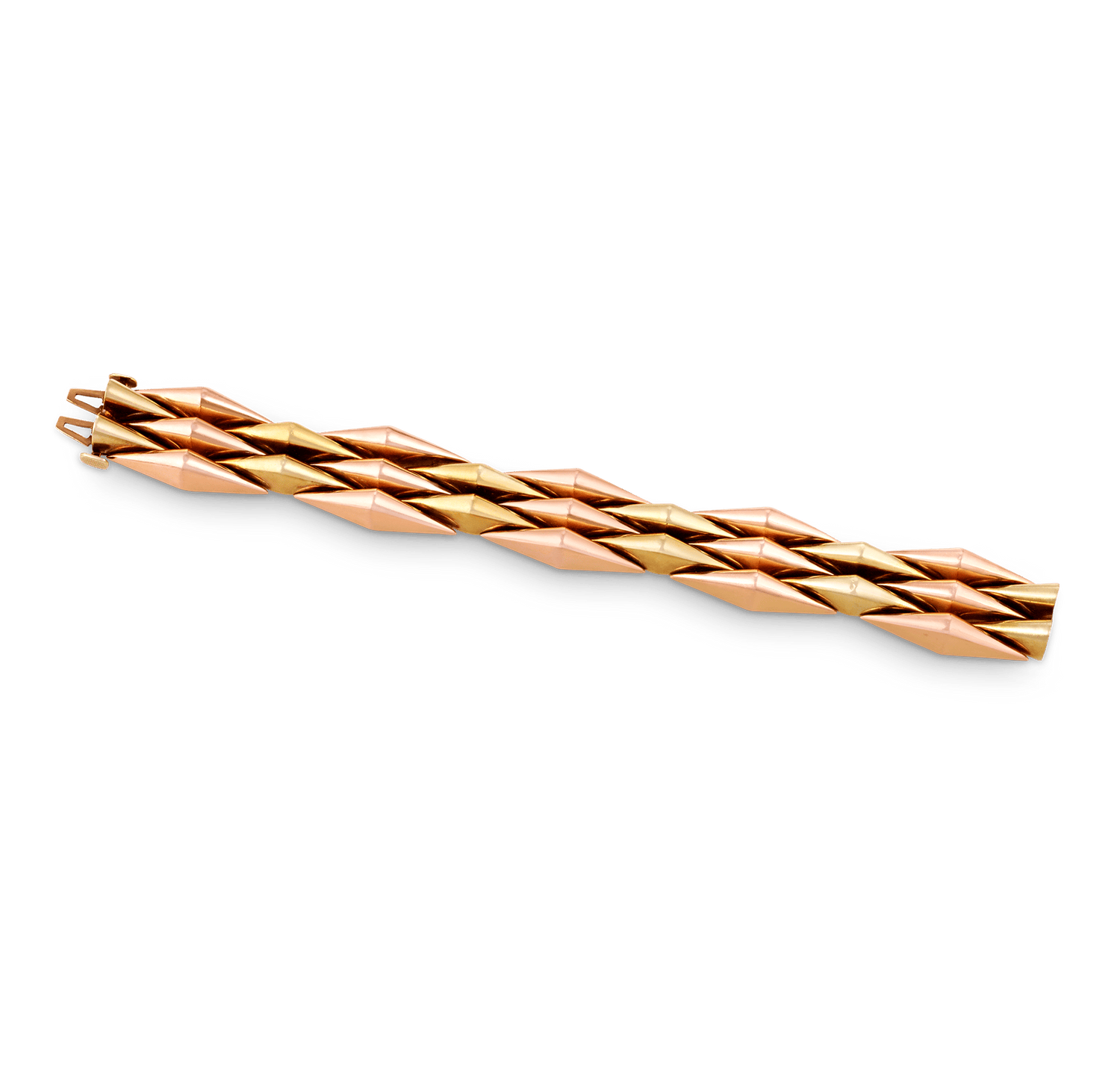 Retro 14K Yellow and Rose Gold Bracelet