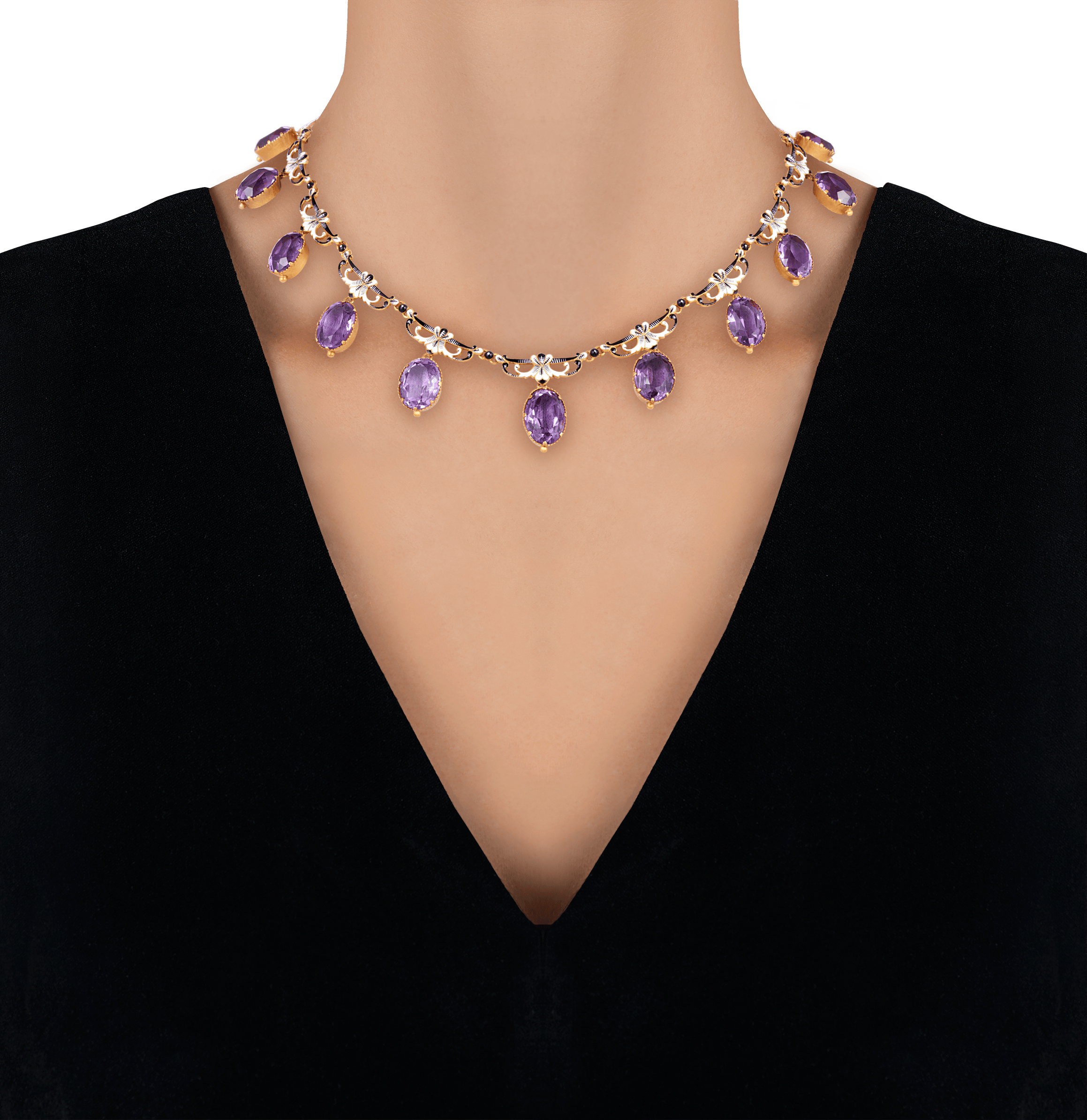 Giuliano Renaissance Revival Amethyst Necklace