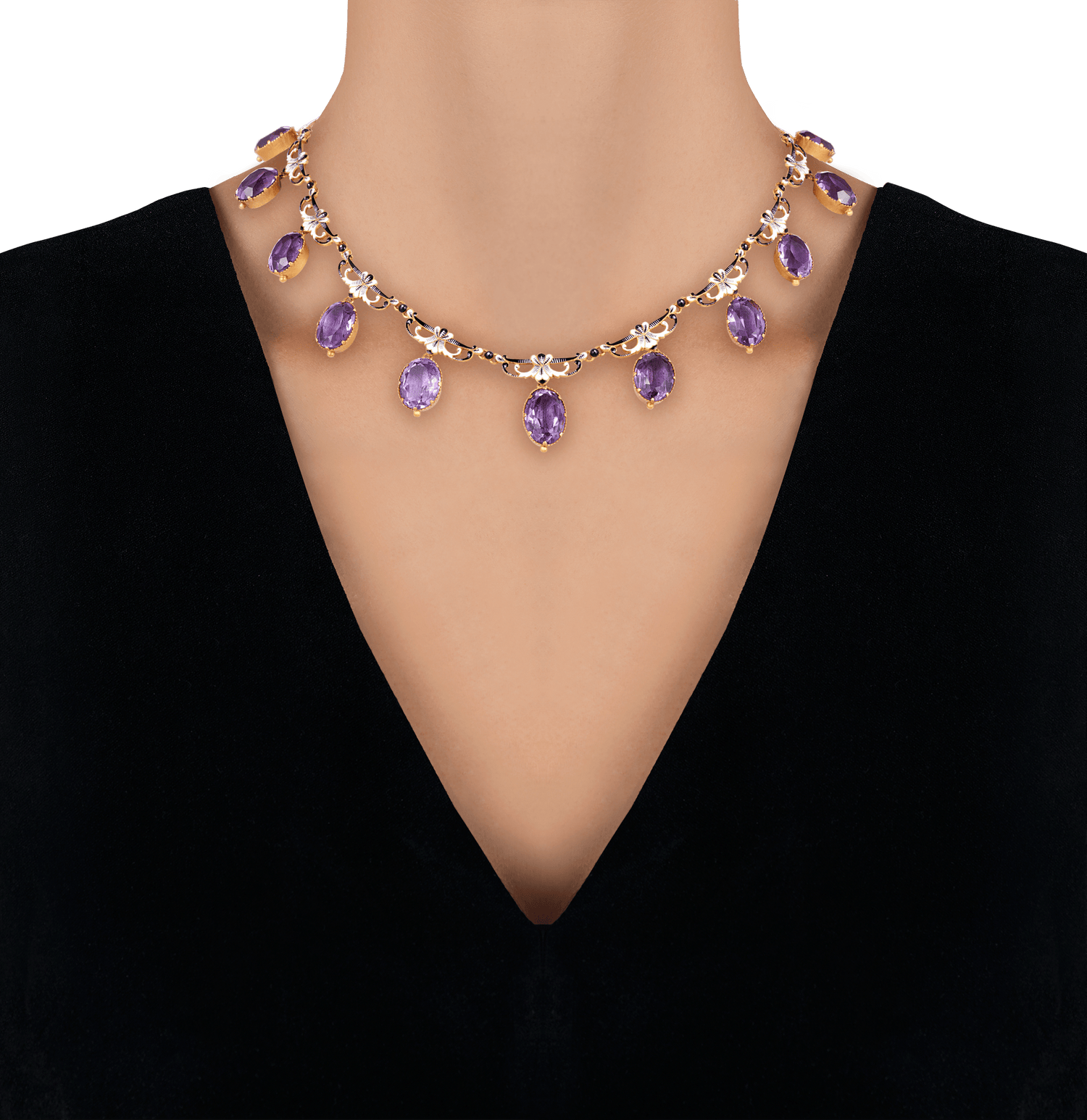 Giuliano Renaissance Revival Amethyst Necklace