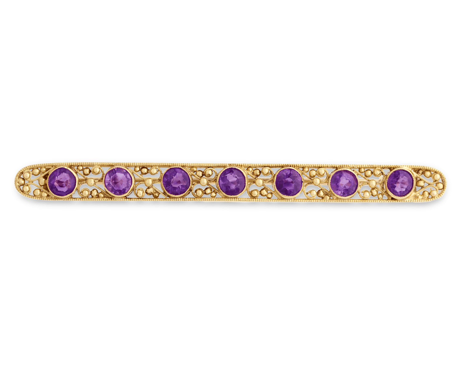 Amethyst Brooch, 1.68 carats