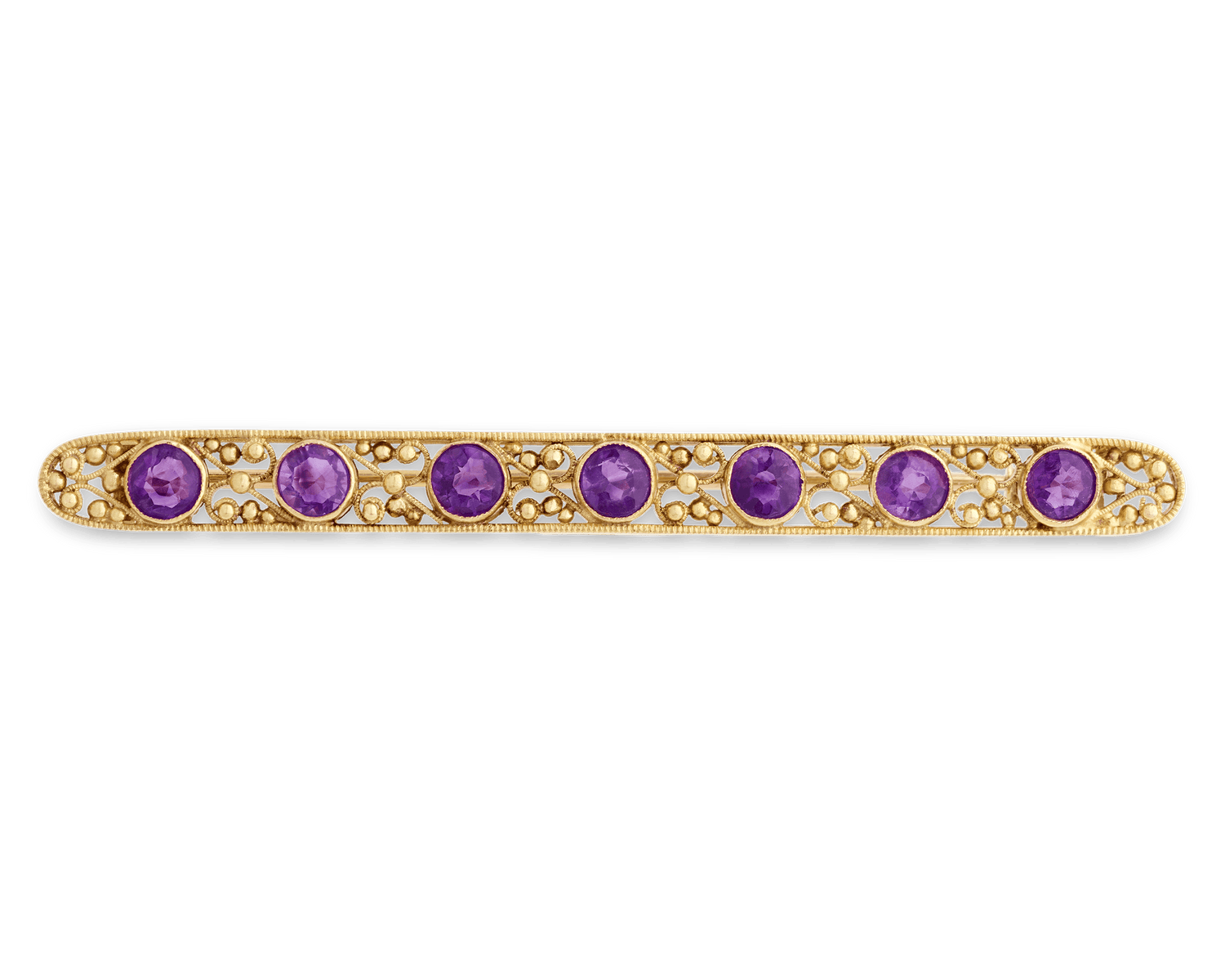 Amethyst Brooch, 1.68 carats