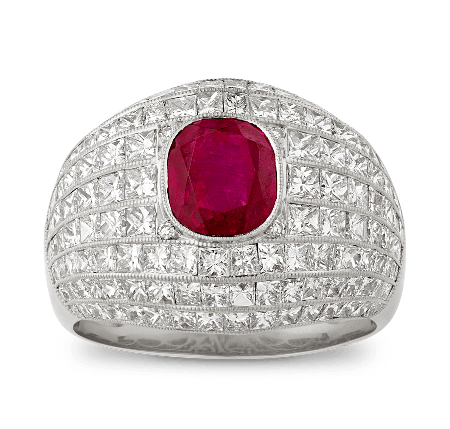Unheated Burma Ruby Ring, 2.56 carats