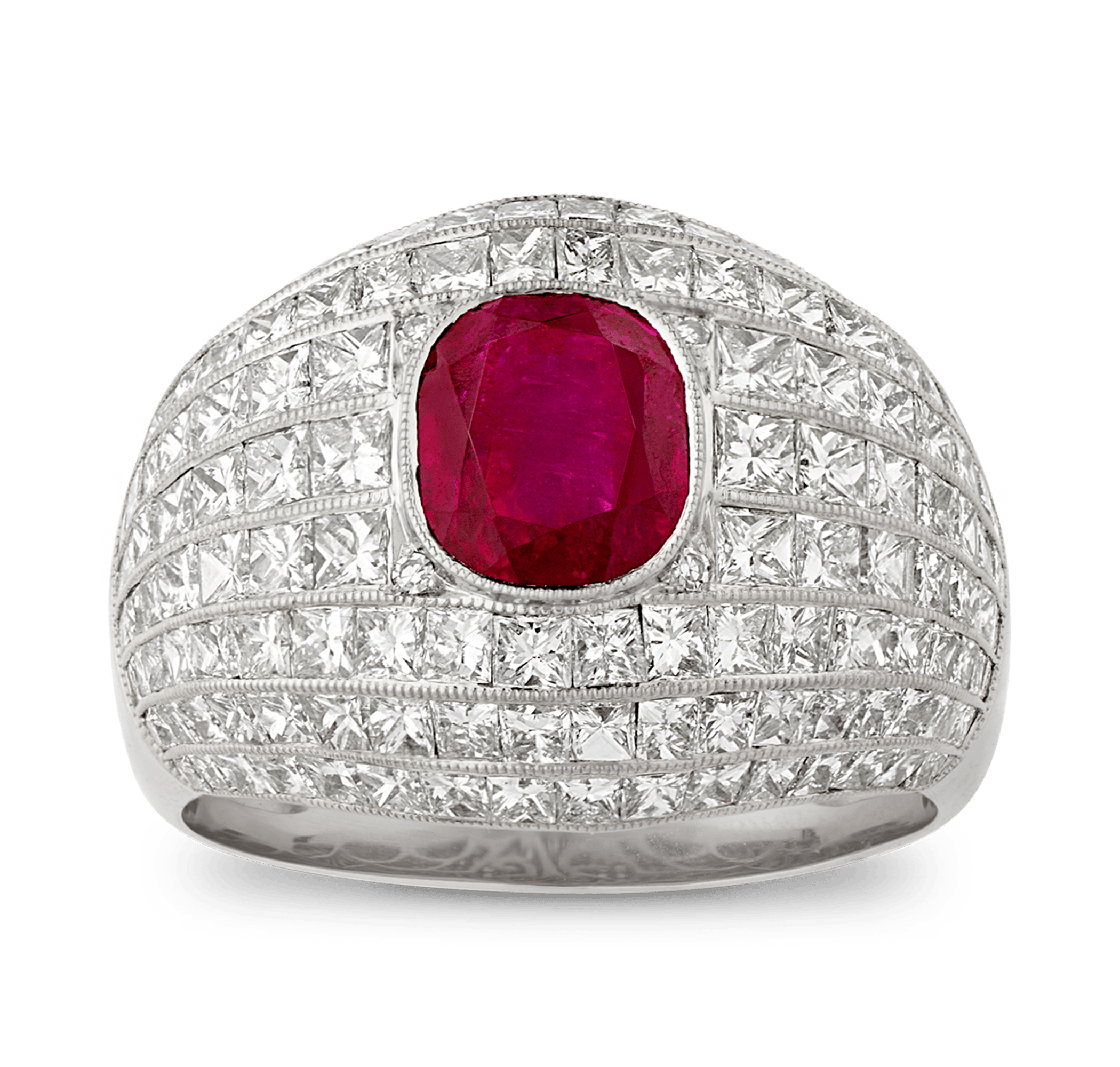 Unheated Burma Ruby Ring, 2.56 carats