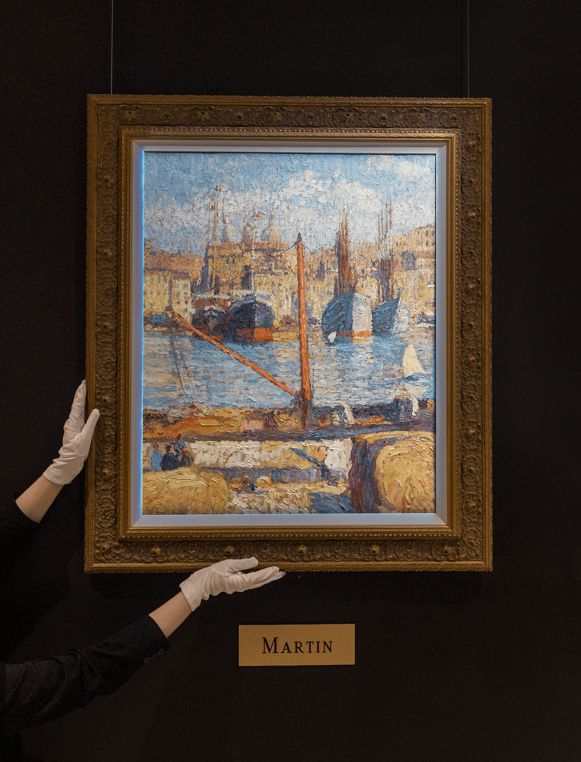 Le port de Marseille, le quai et les cargos by Henri Martin