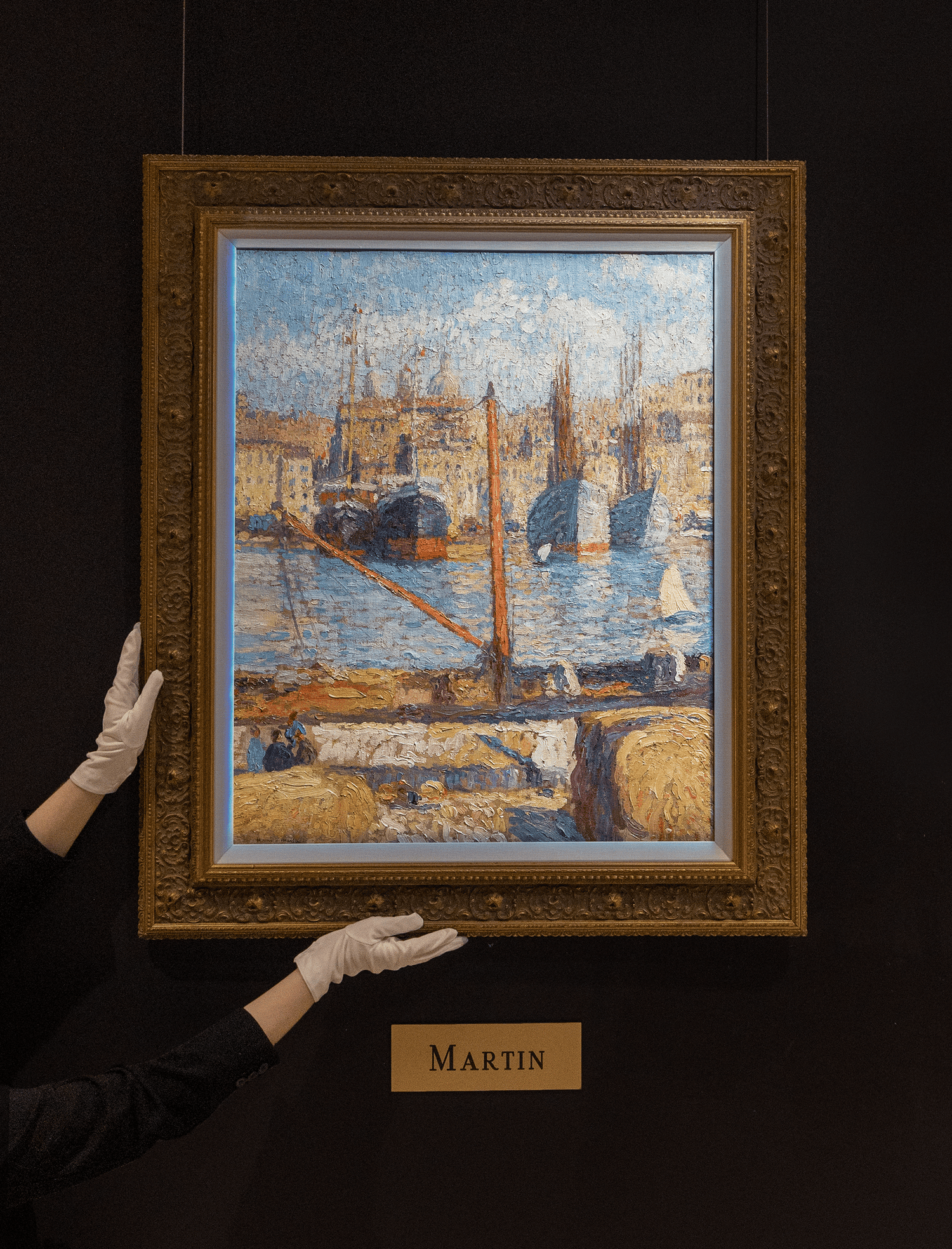 Le port de Marseille, le quai et les cargos by Henri Martin