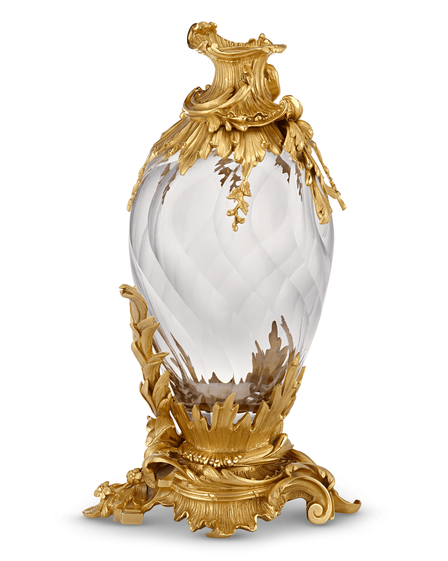 French Crystal and Ormolu Vases