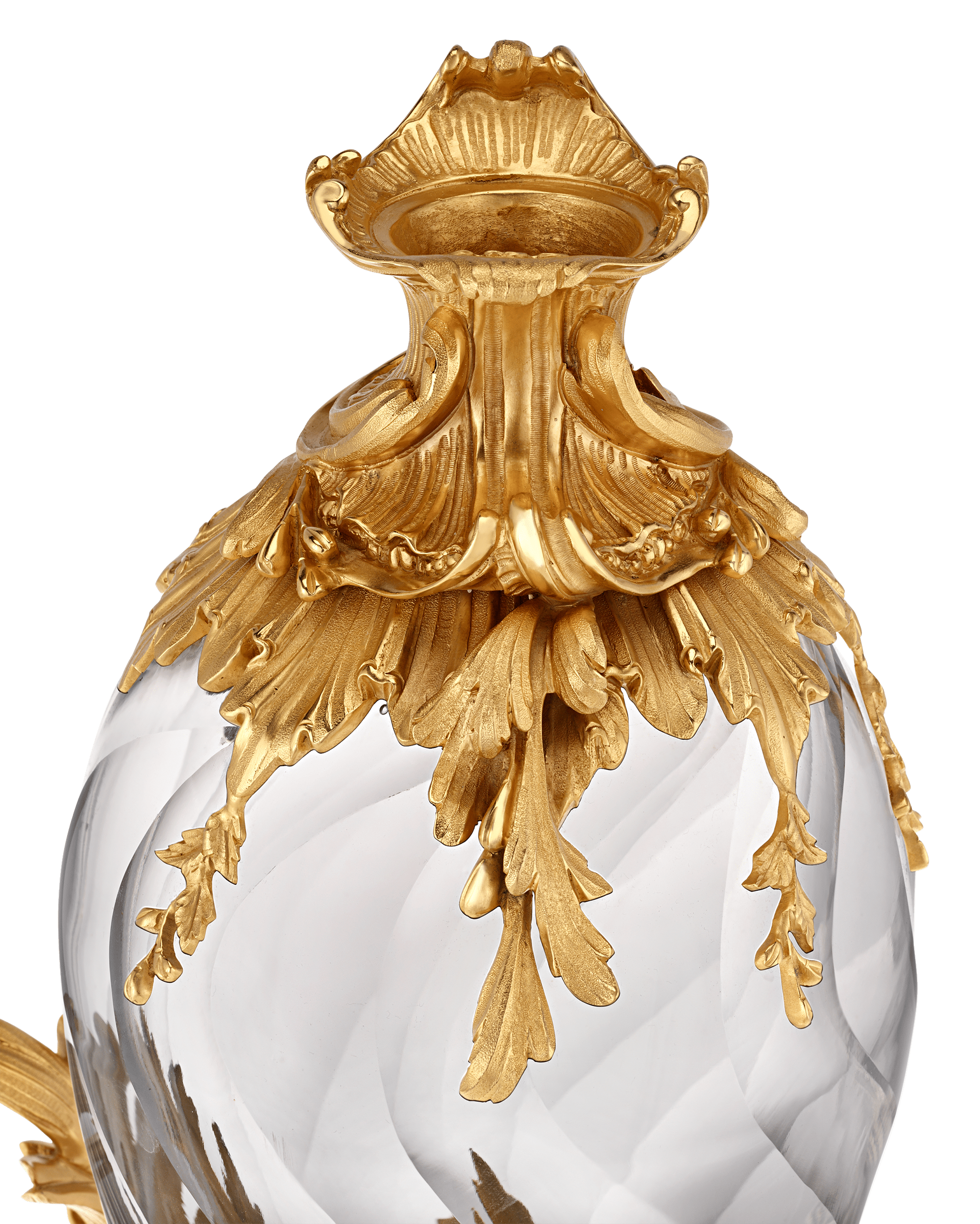 French Crystal and Ormolu Vases