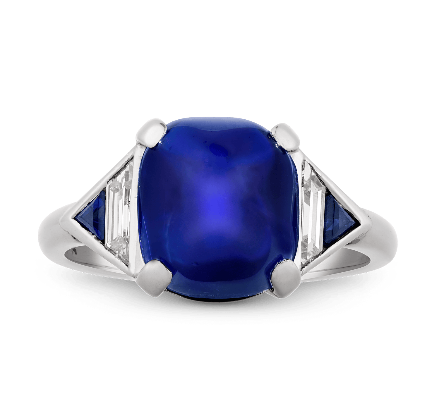 Unheated Kashmir Sapphire Ring, 7.71 Carats