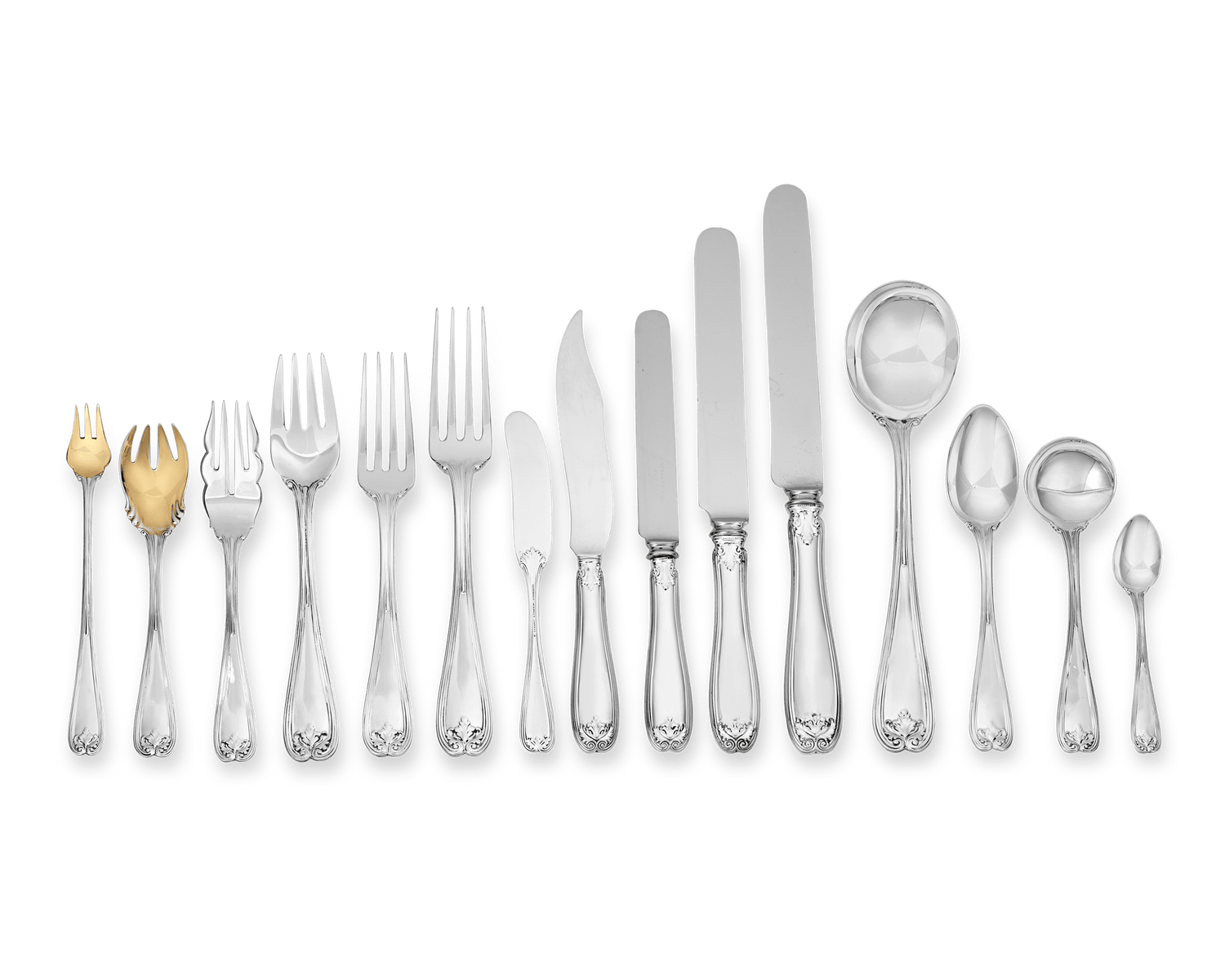 Tiffany & Co. Colonial Silver Flatware Service for 12