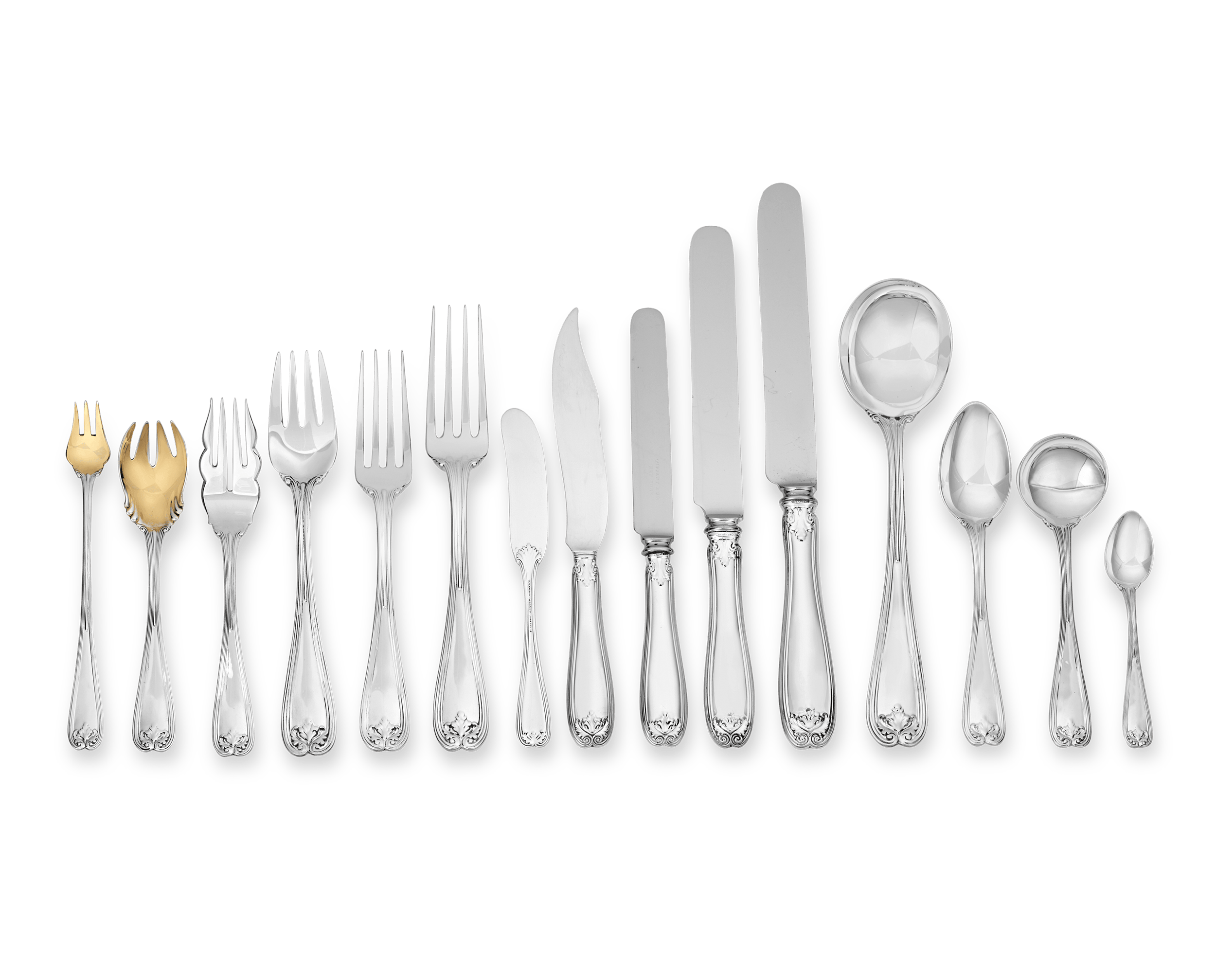 Tiffany & Co. Colonial Silver Flatware Service for 12