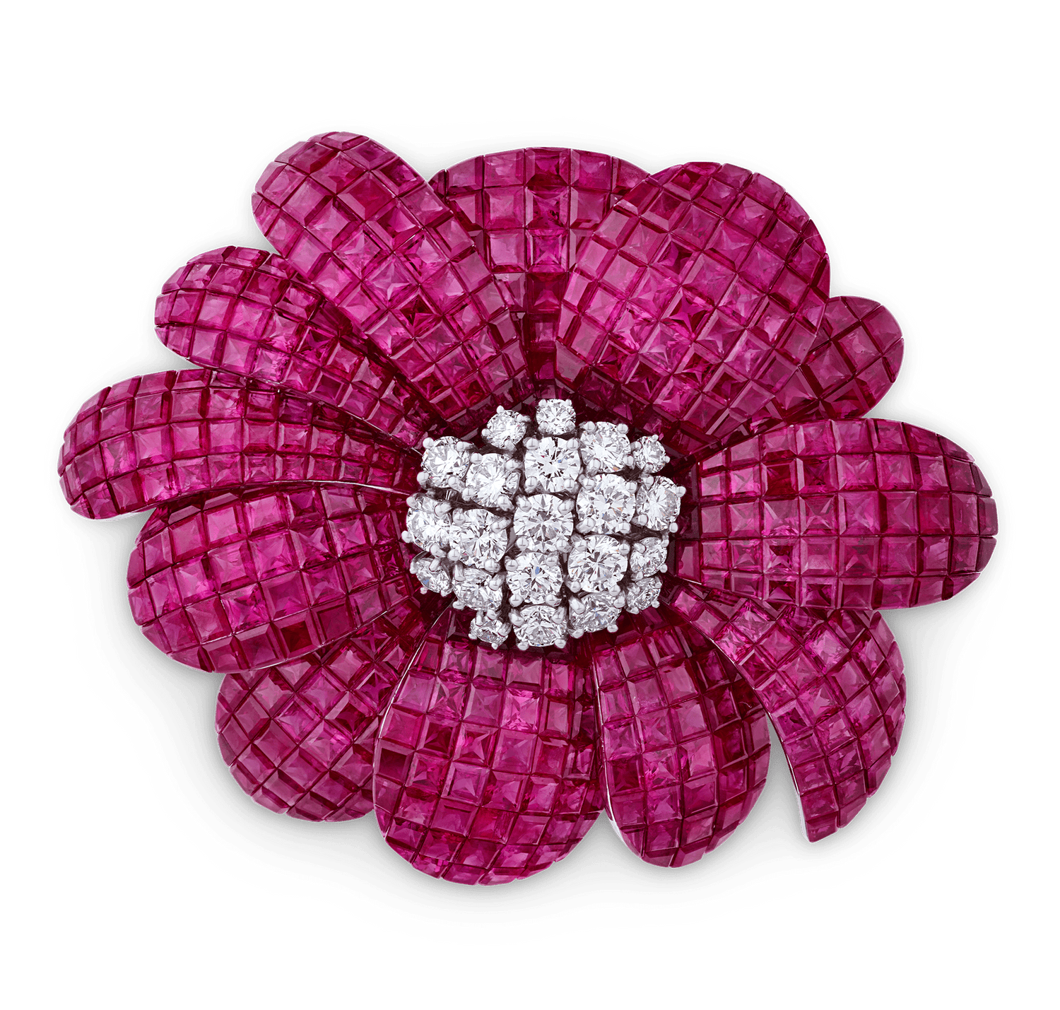 Ruby Flower Brooch, 93.28 carats