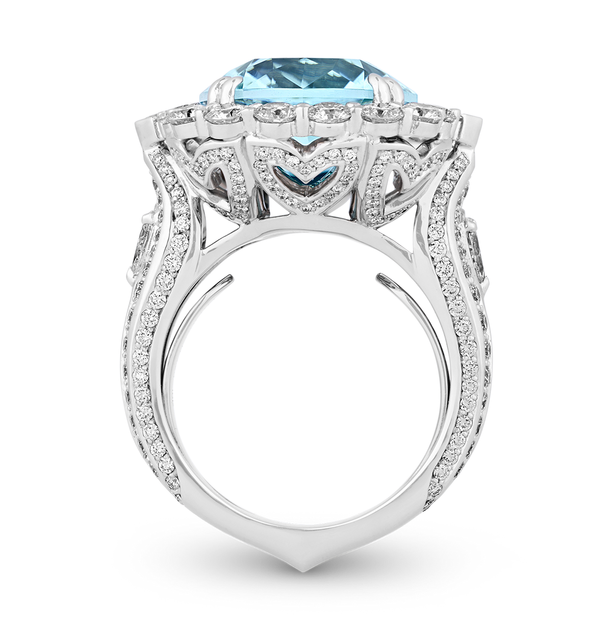 Kat Florence Unheated Paraiba Tourmaline Ring, 11.54 Carats