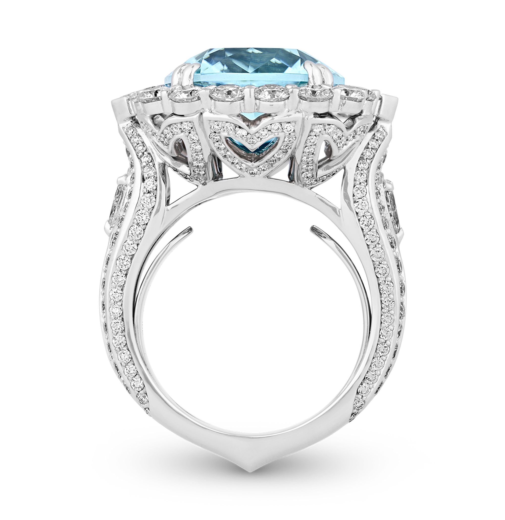Kat Florence Unheated Paraiba Tourmaline Ring, 11.54 Carats