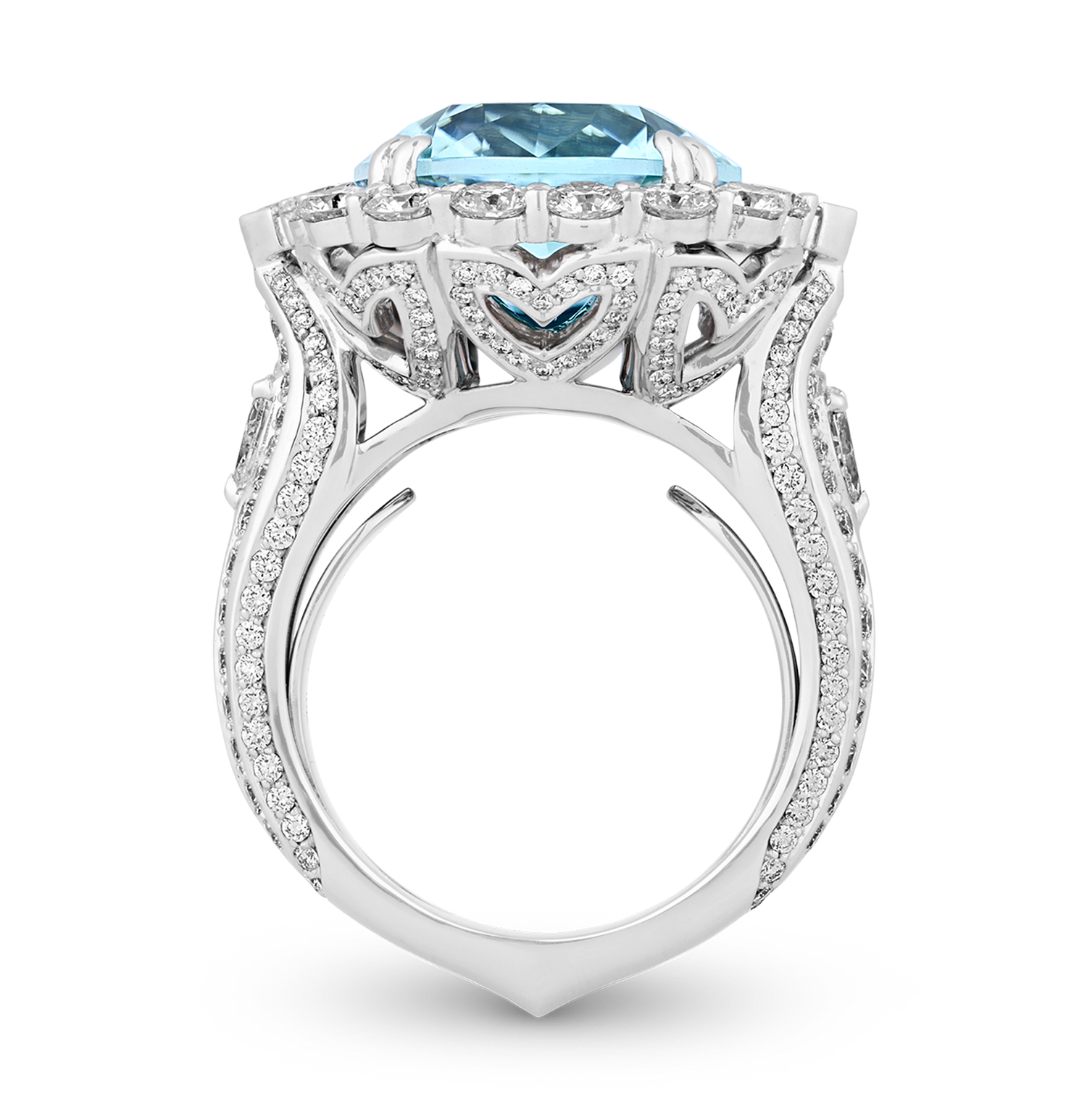 Kat Florence Unheated Paraiba Tourmaline Ring, 11.54 Carats