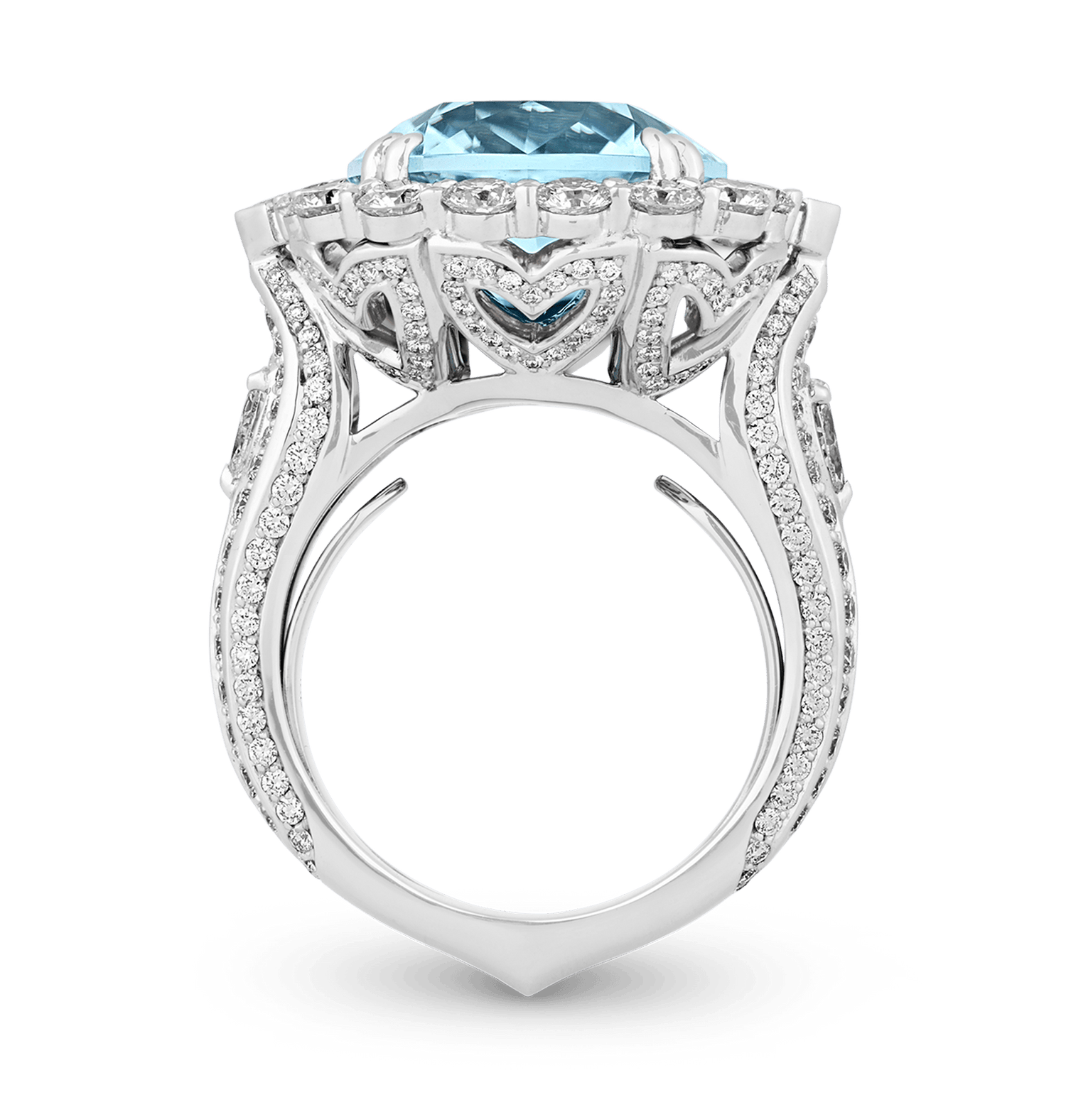 Kat Florence Unheated Paraiba Tourmaline Ring, 11.54 Carats