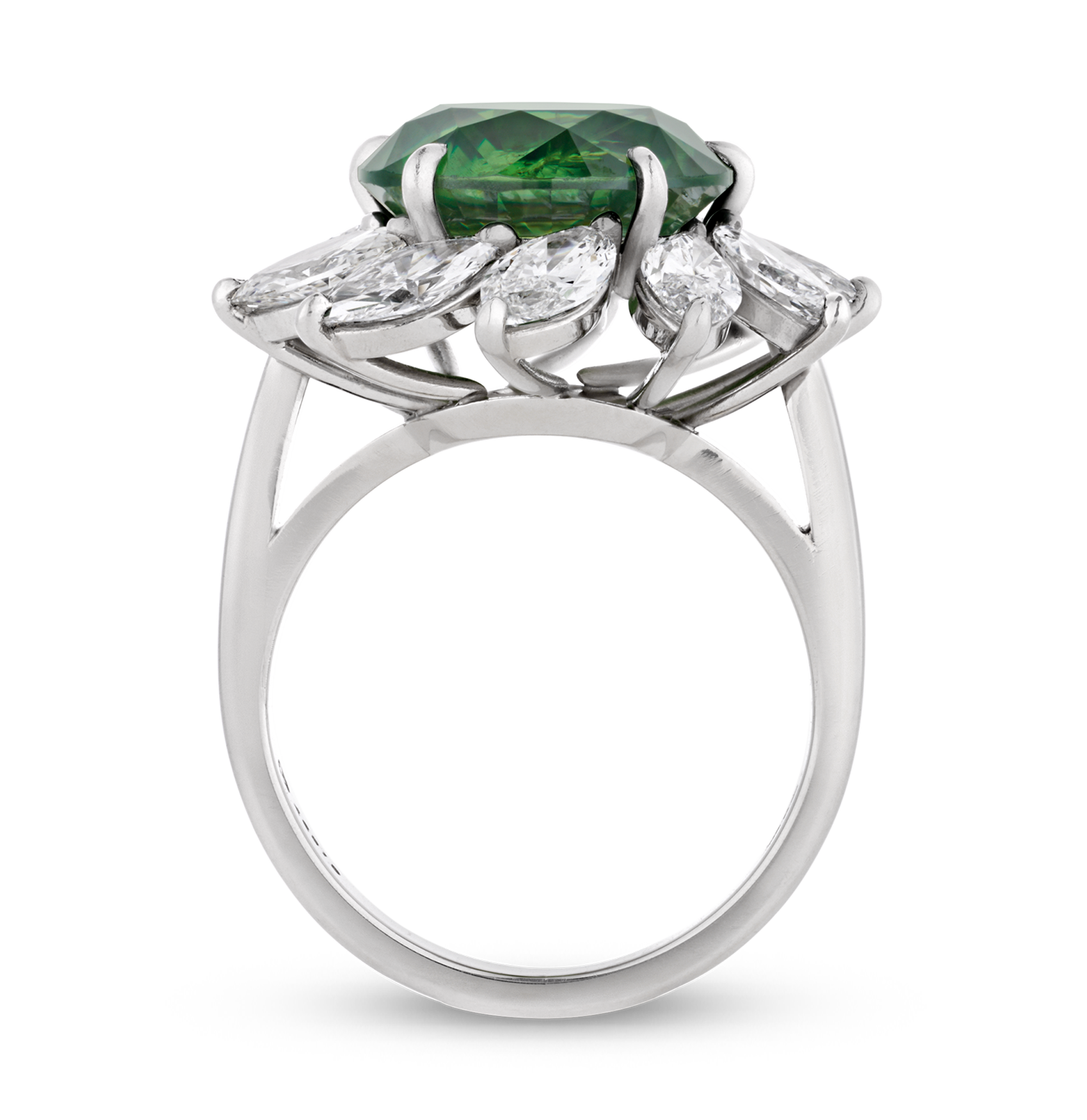 Russian Demantoid Garnet Ring, 7.55 Carats