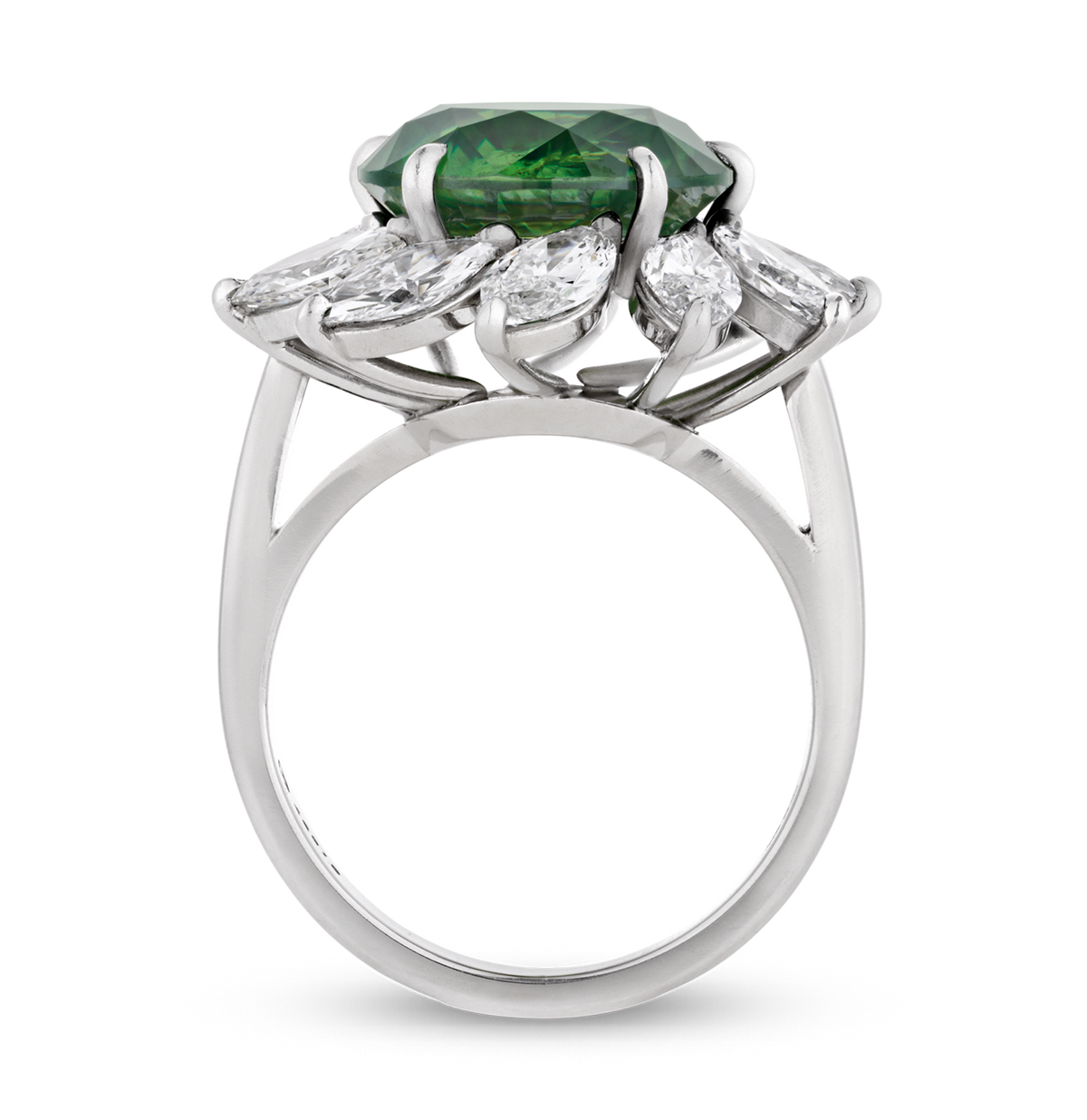 Russian Demantoid Garnet Ring, 7.55 Carats