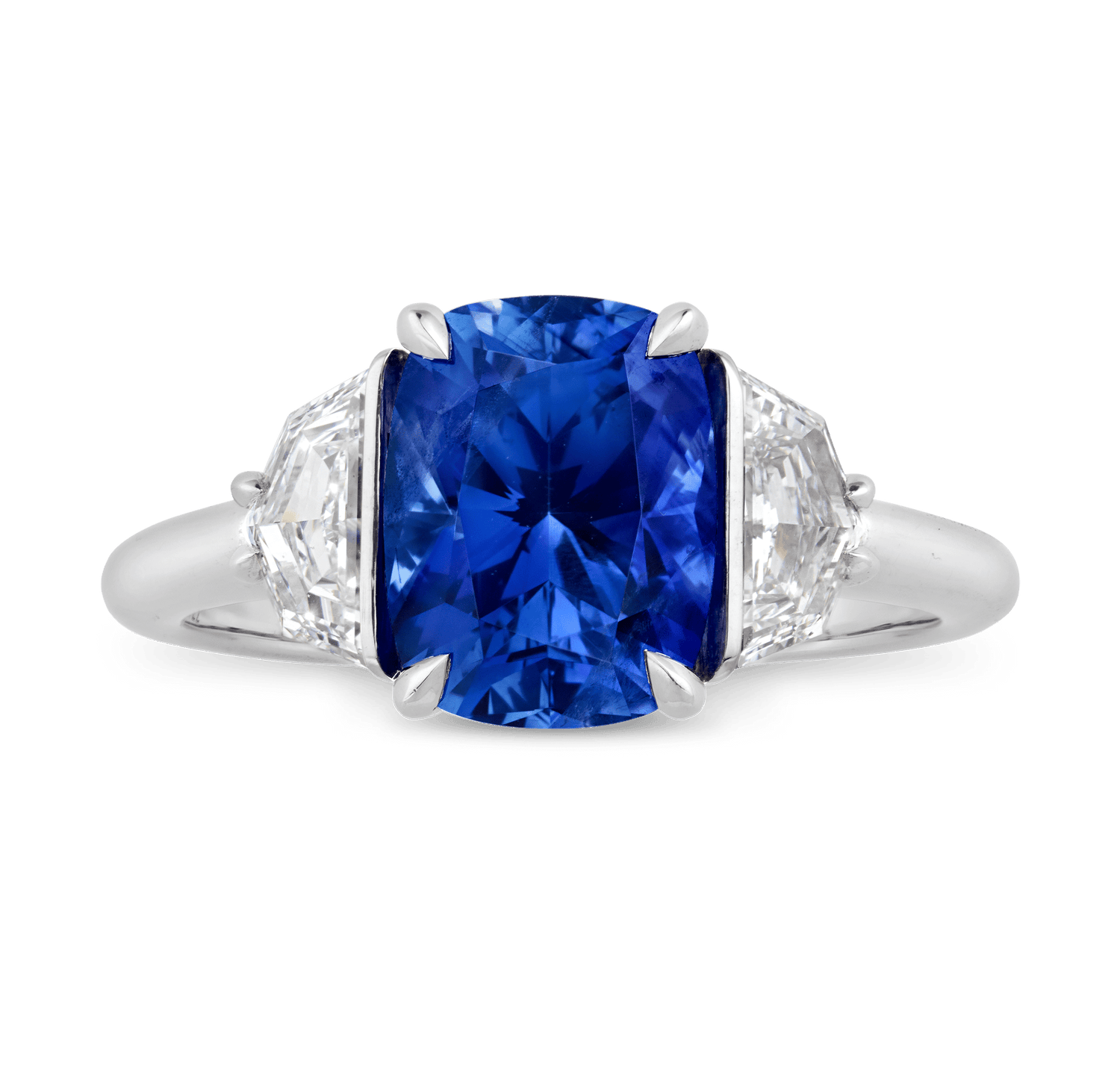 Untreated Kashmir Sapphire Ring, 3.03 Carats