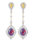 Black Opal and Yellow Diamond Earrings