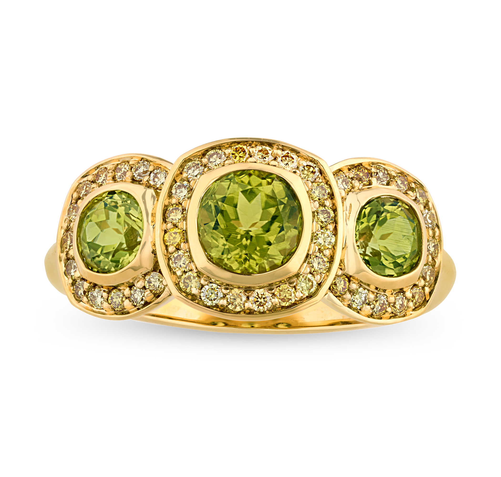 Extraterrestrial Peridot Ring, 1.64 Carats