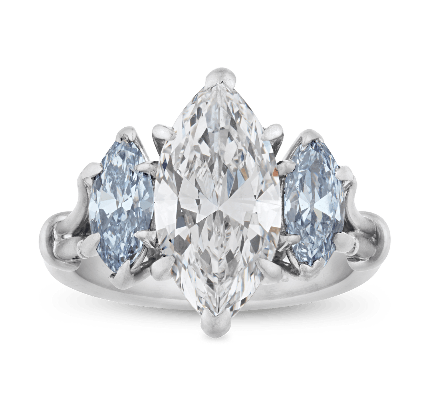 Triple Marquise Diamond Ring, 3.10 Carats