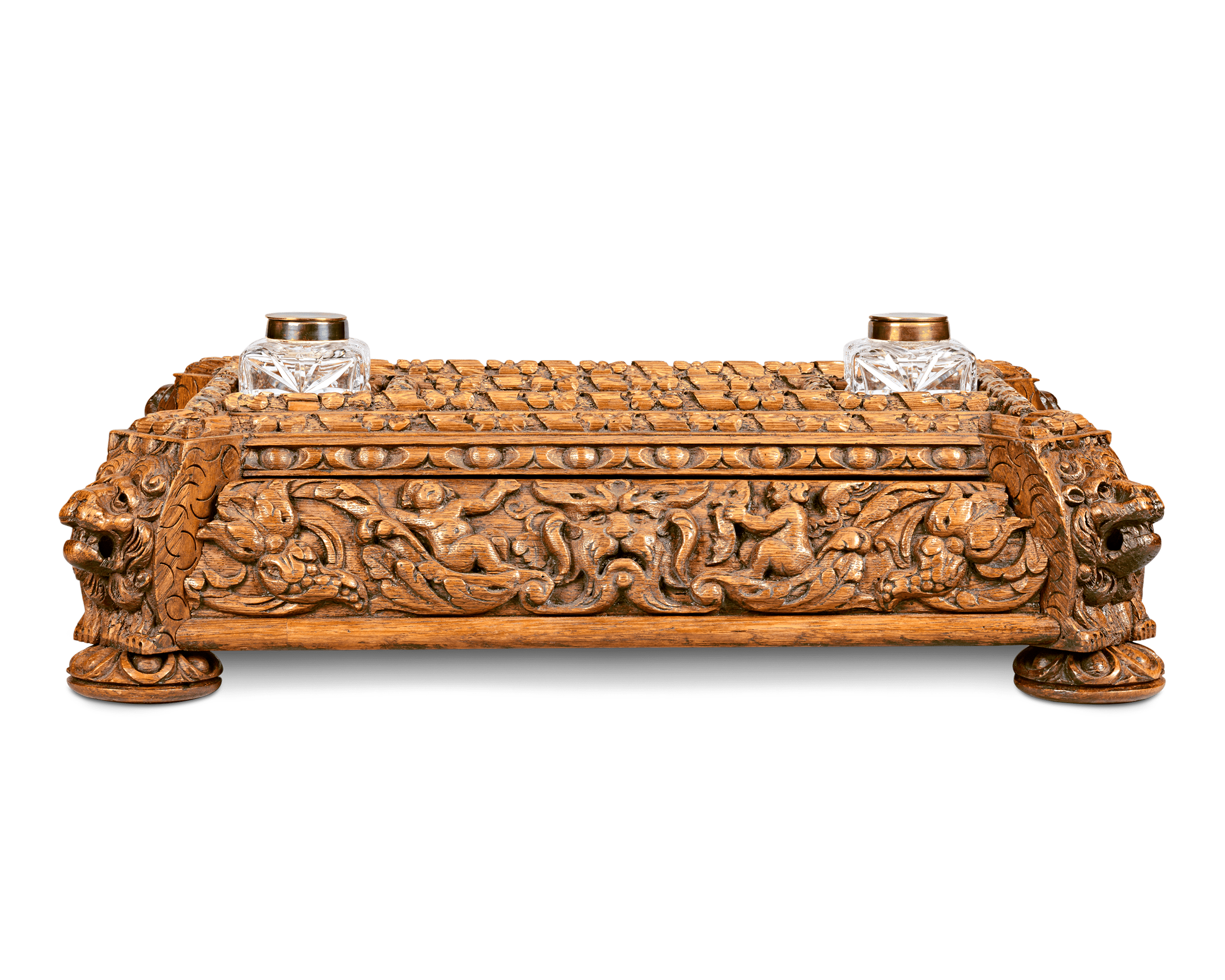 Burr Elm & Oak Desk Tray from Charlton Park Estate