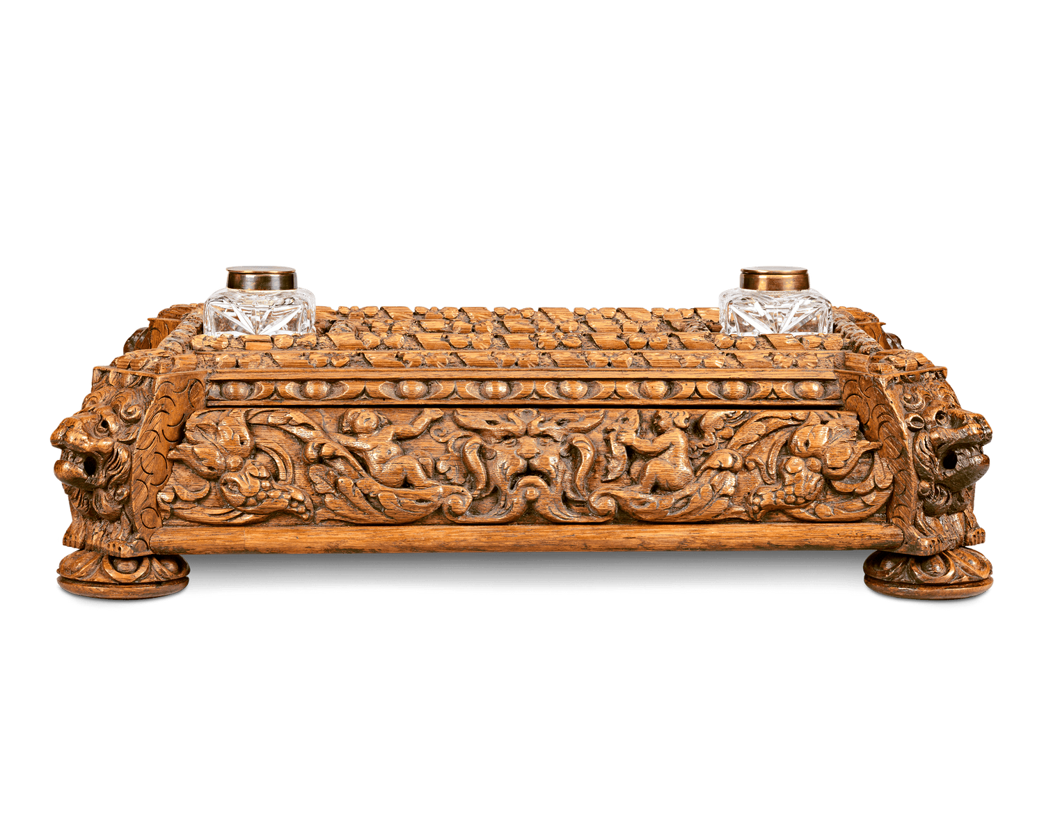 Burr Elm & Oak Desk Tray from Charlton Park Estate