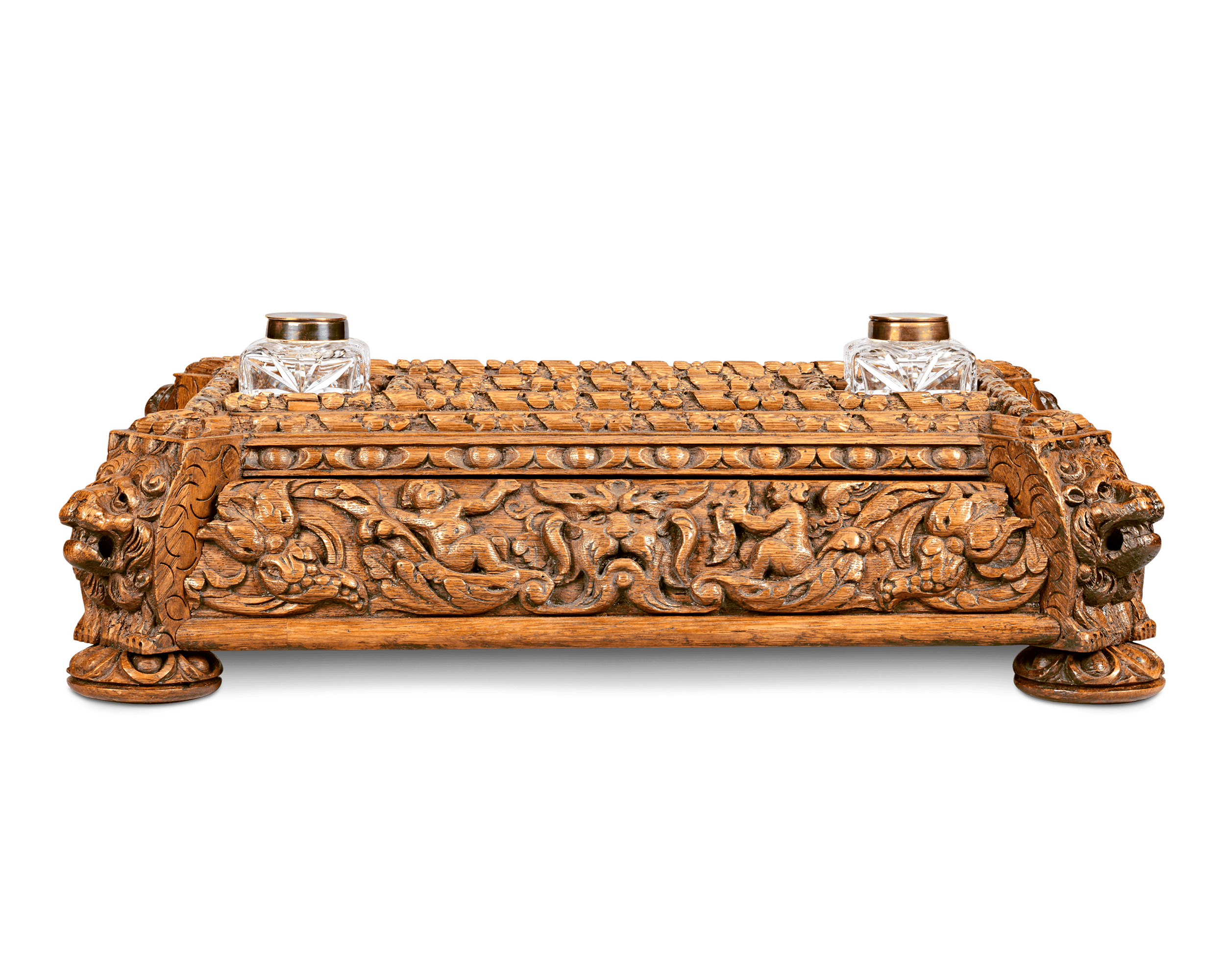 Burr Elm & Oak Desk Tray from Charlton Park Estate