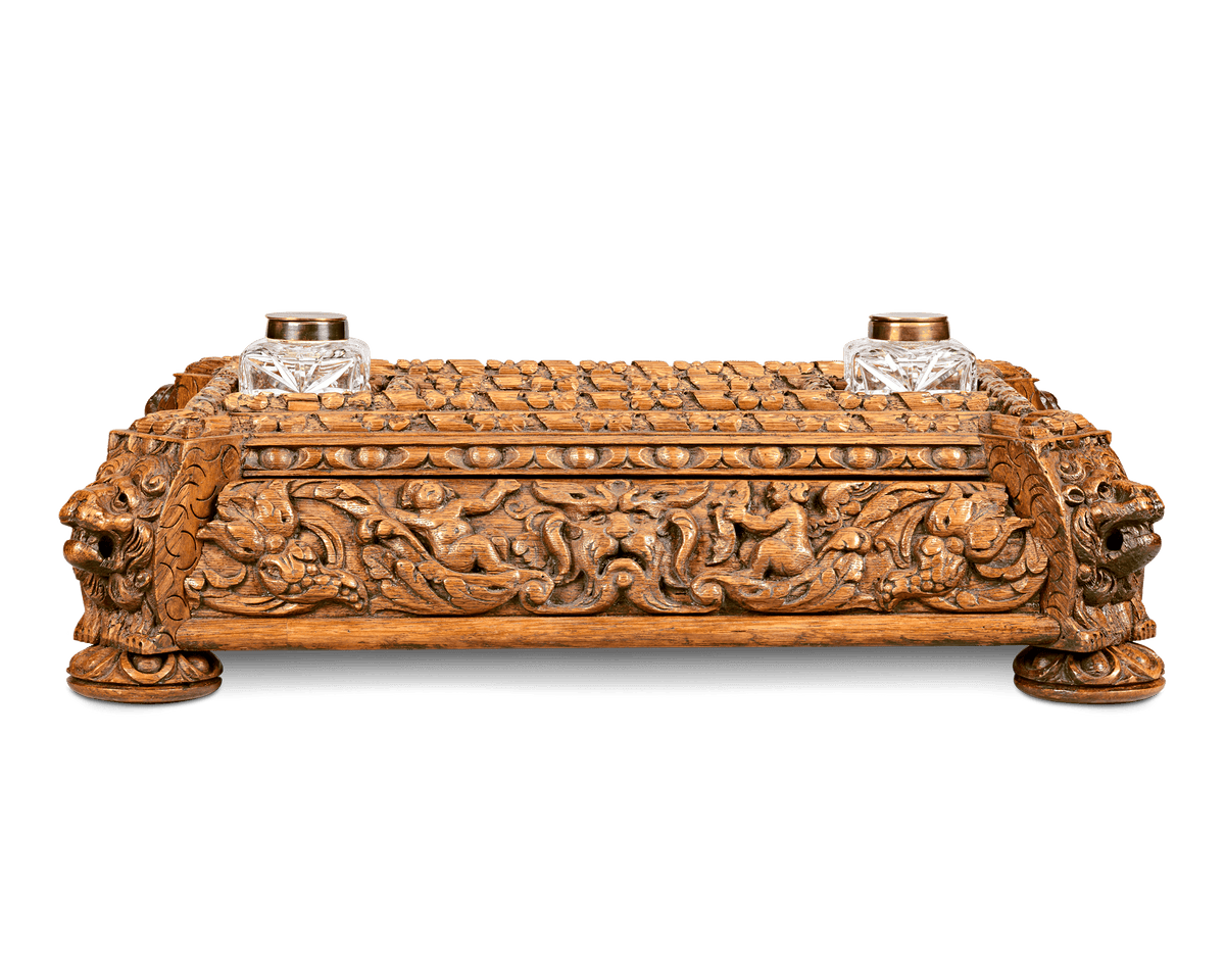 Burr Elm & Oak Desk Tray from Charlton Park Estate