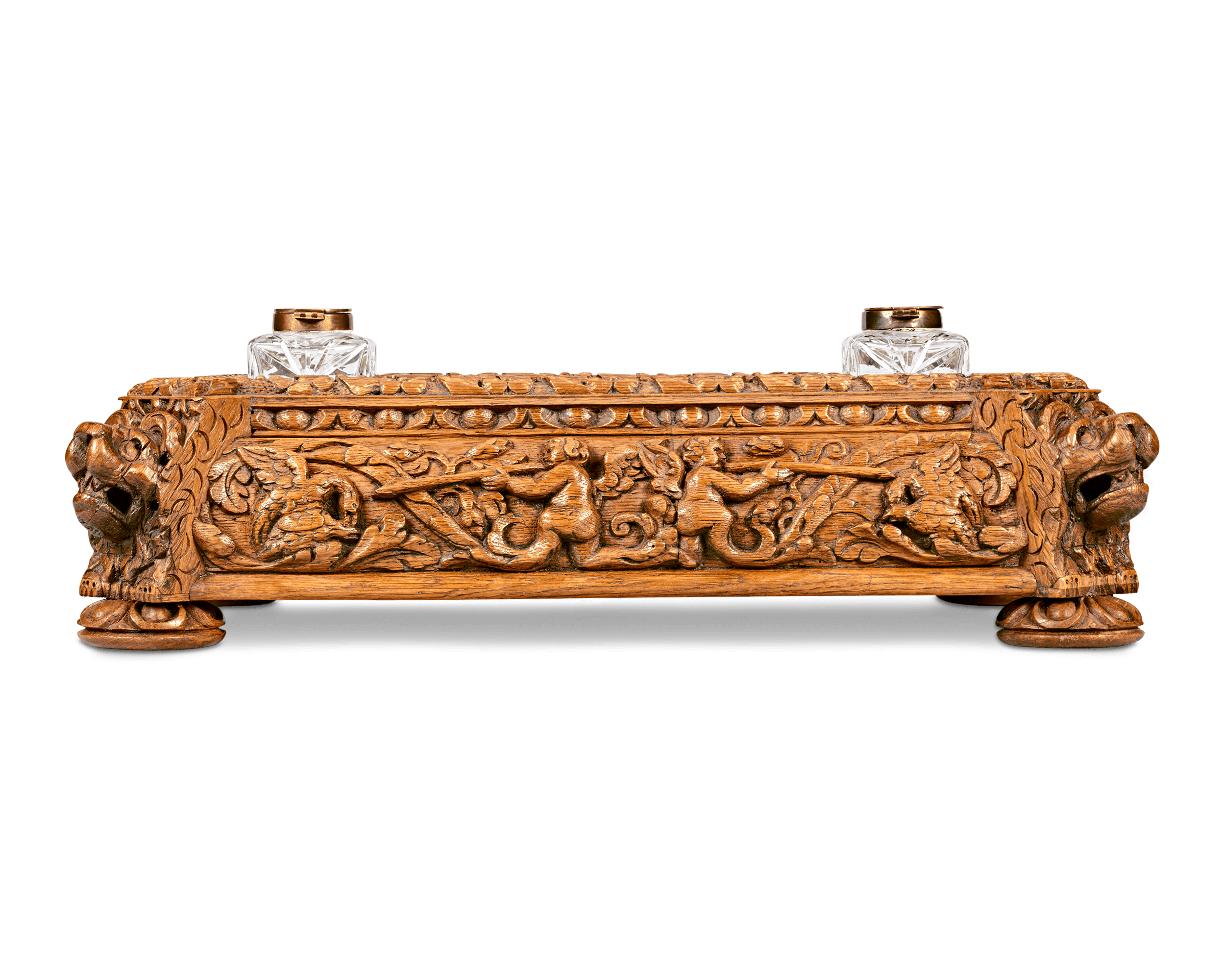 Burr Elm & Oak Desk Tray from Charlton Park Estate
