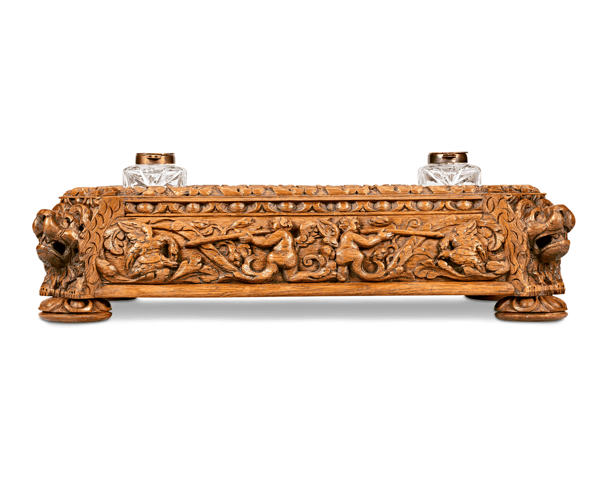 Burr Elm & Oak Desk Tray from Charlton Park Estate
