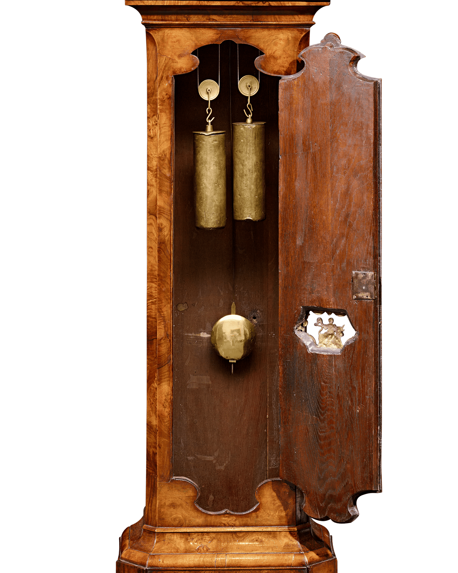 Dutch Striking Burl Walnut Tall Case Clock by Dirk Vetter