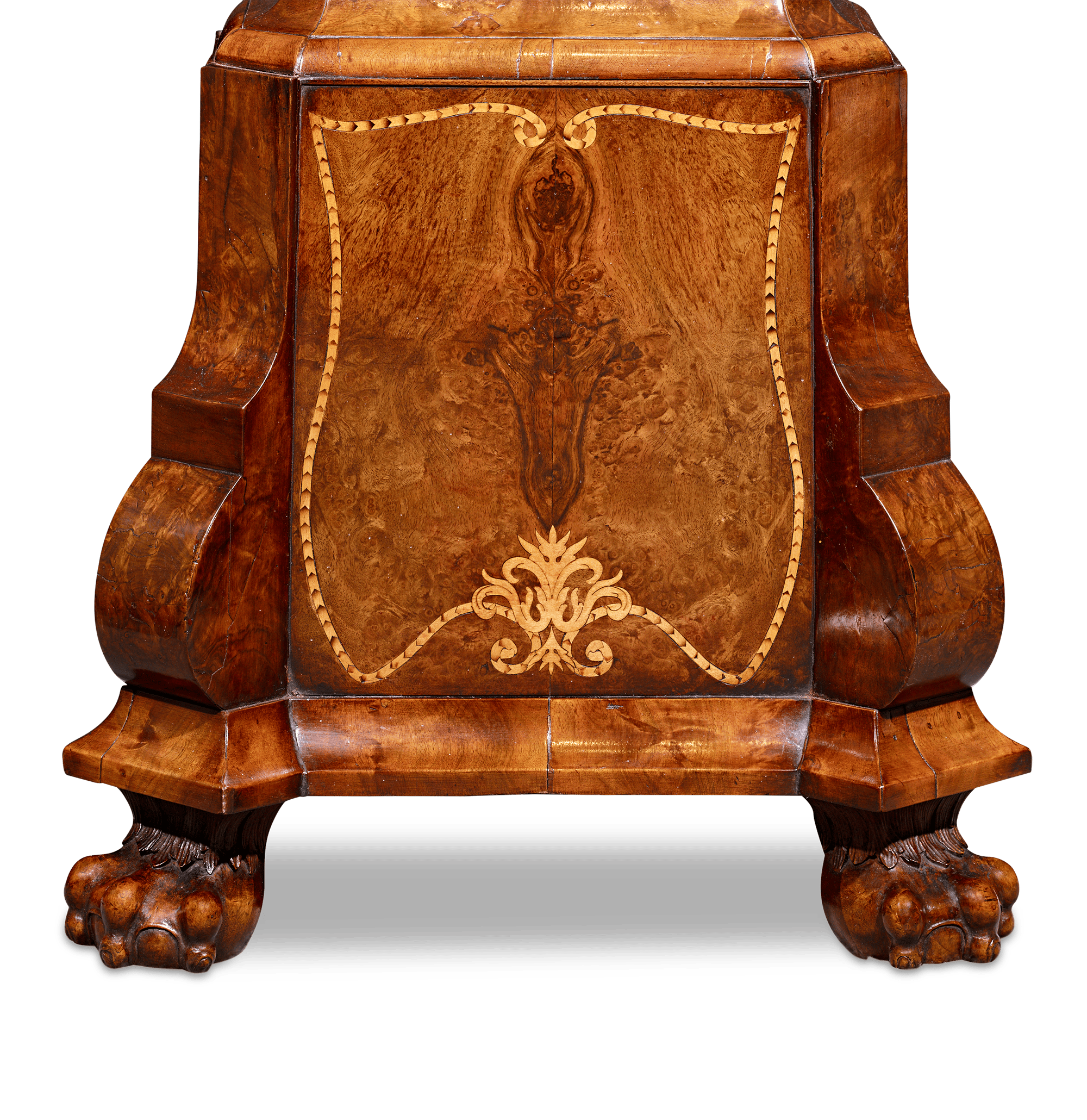 Dutch Striking Burl Walnut Tall Case Clock by Dirk Vetter