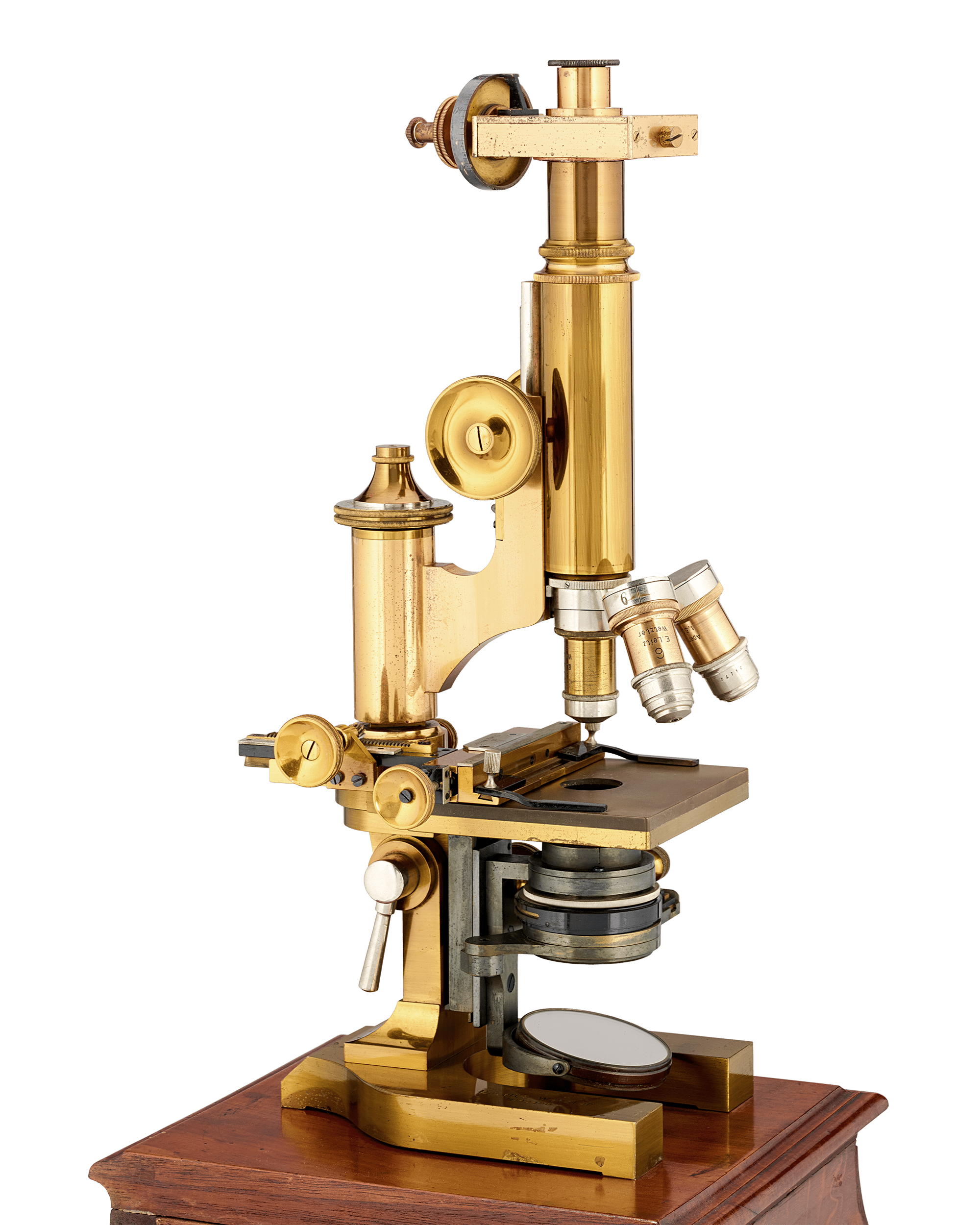Leitz Brass Compound Microscope Rau1