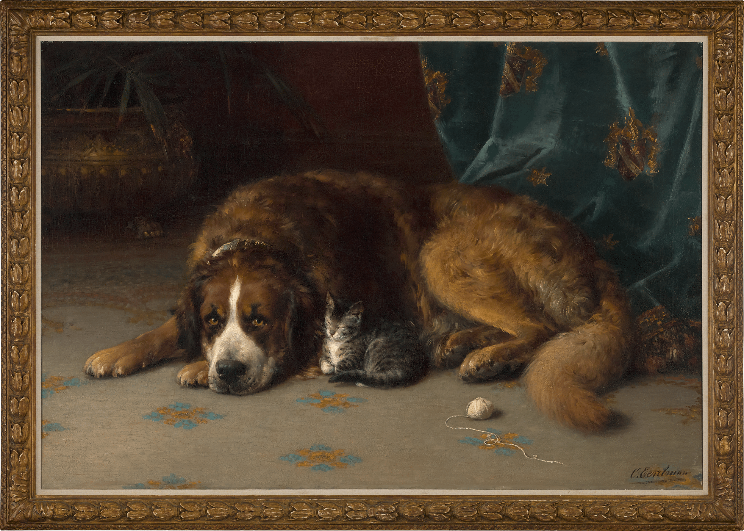 Dog with a Kitten by Otto Eerelman