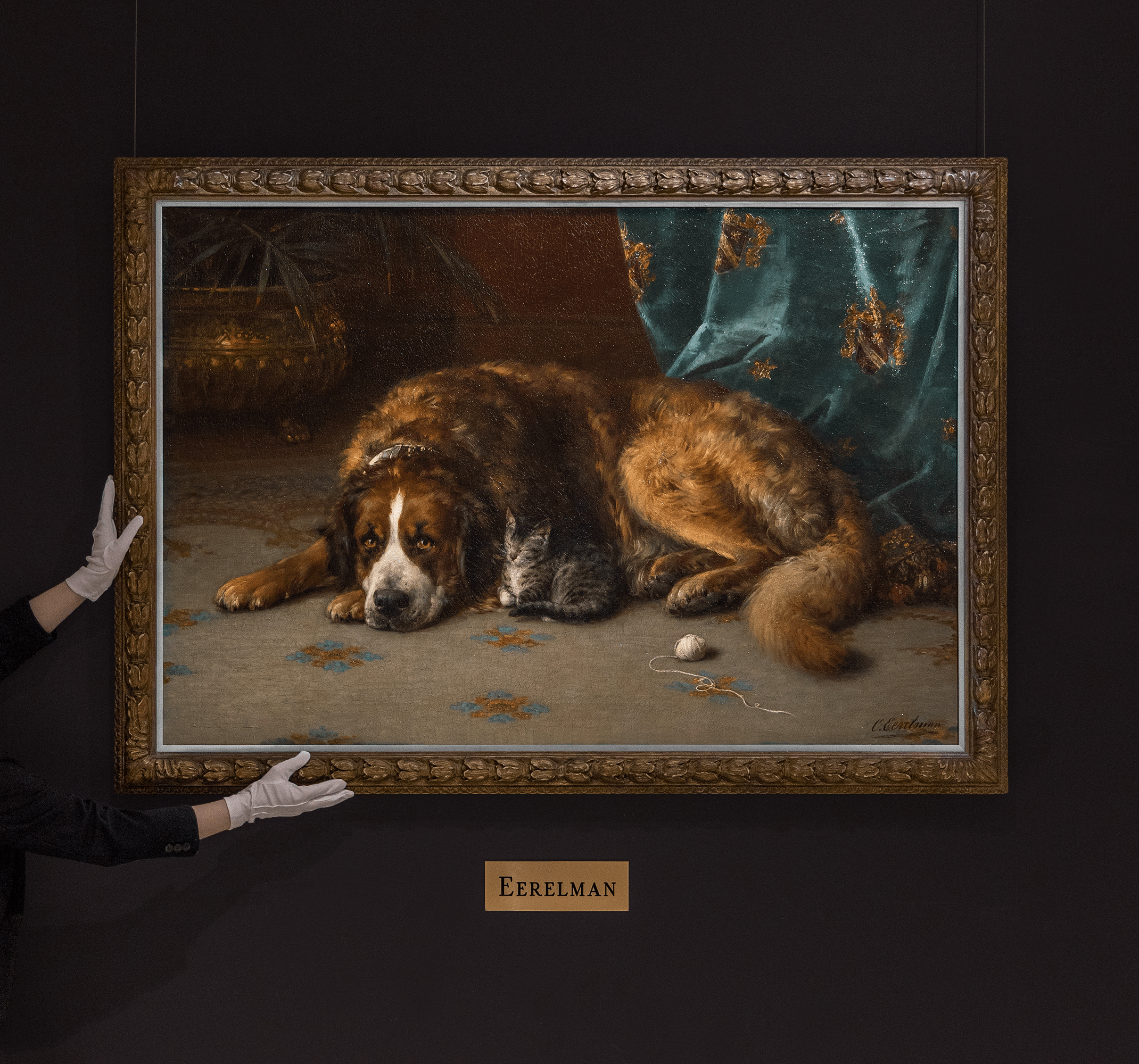 Dog with a Kitten by Otto Eerelman