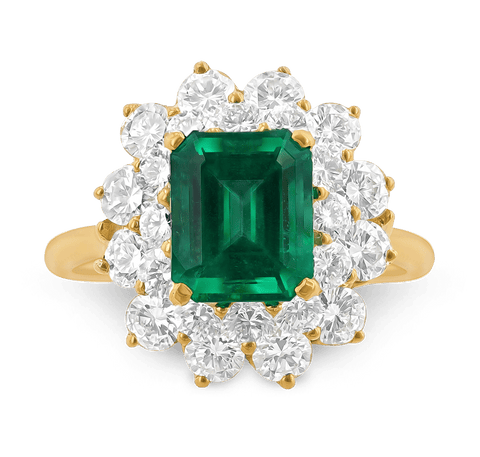 Tiffany & Co. Untreated Emerald Ring, 1.68 Carats