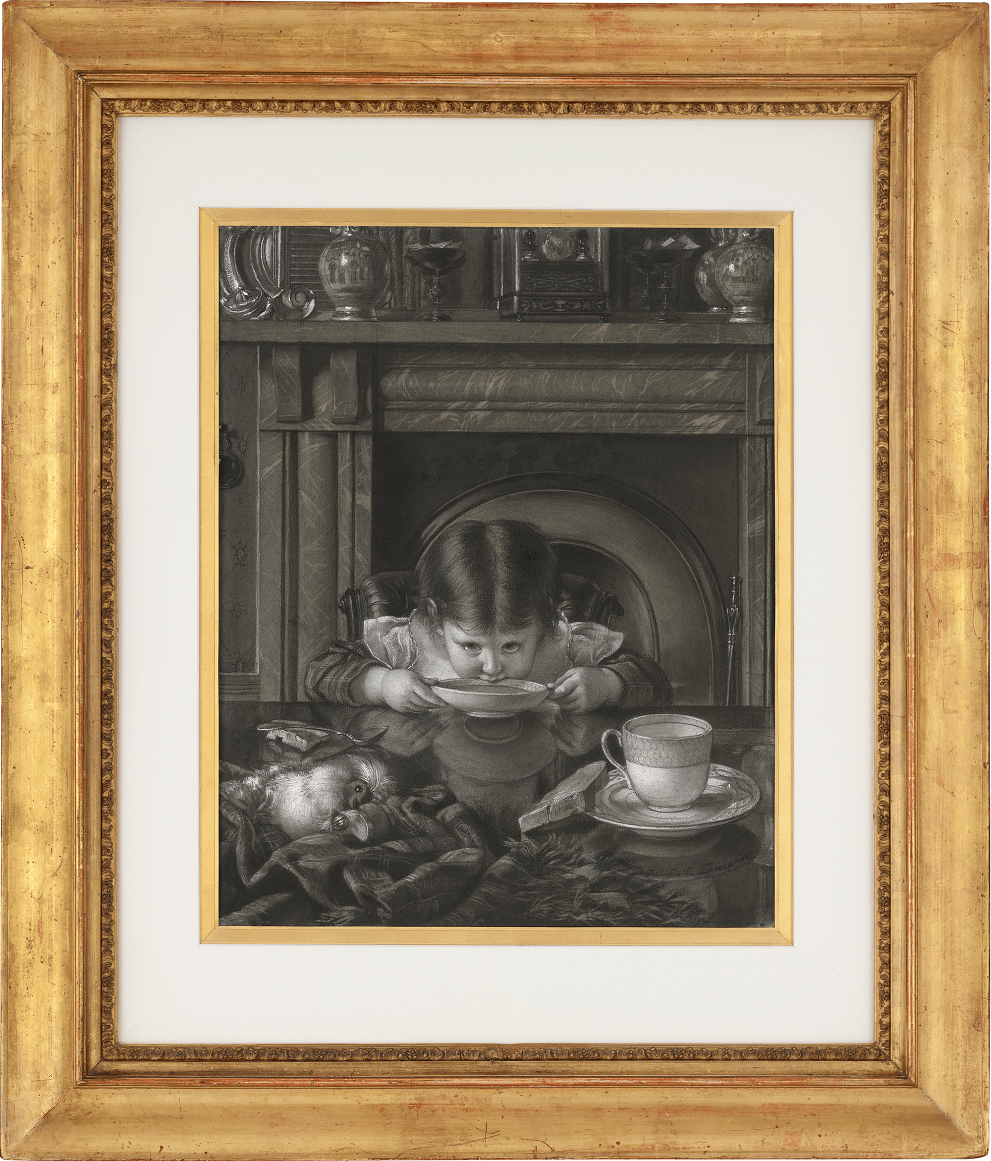 L’Heure du goûter! by Jules-Émile Saintin