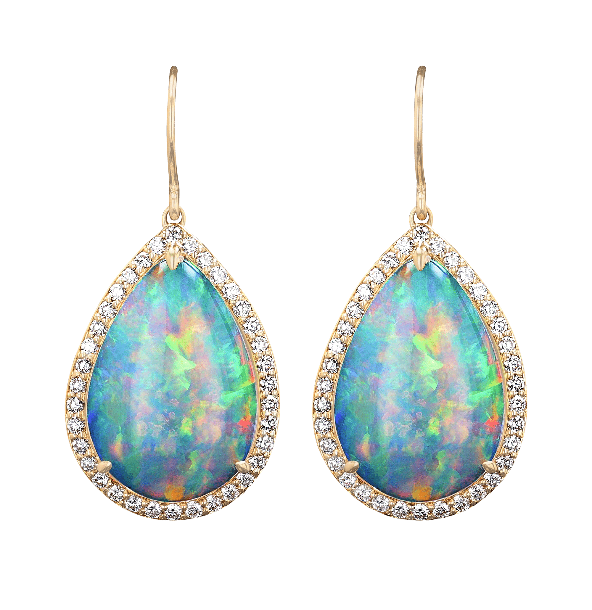 Opal Earrings, 15.03 Carats