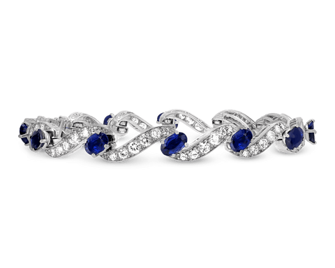 Oscar Heyman Sapphire Bracelet, 7.75 Carats