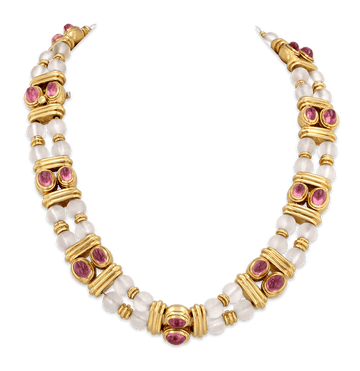 Boucheron Rock Crystal and Tourmaline Necklace