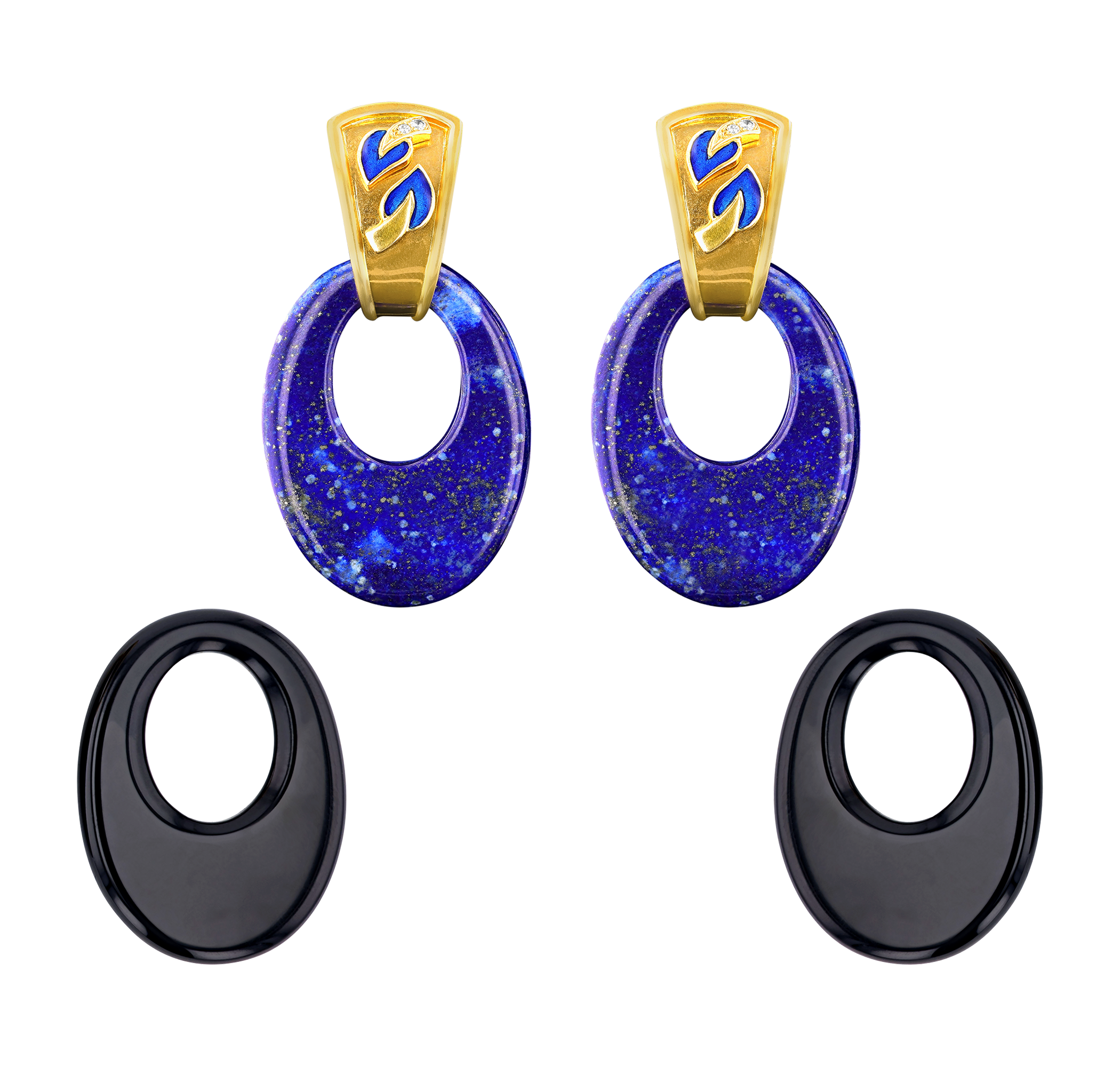 Van Cleef & Arpels Lapis Lazuli Interchangeable Earrings