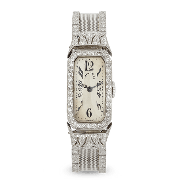 Tiffany & Co. and Oscar Heyman Art Deco Diamond Wristwatch